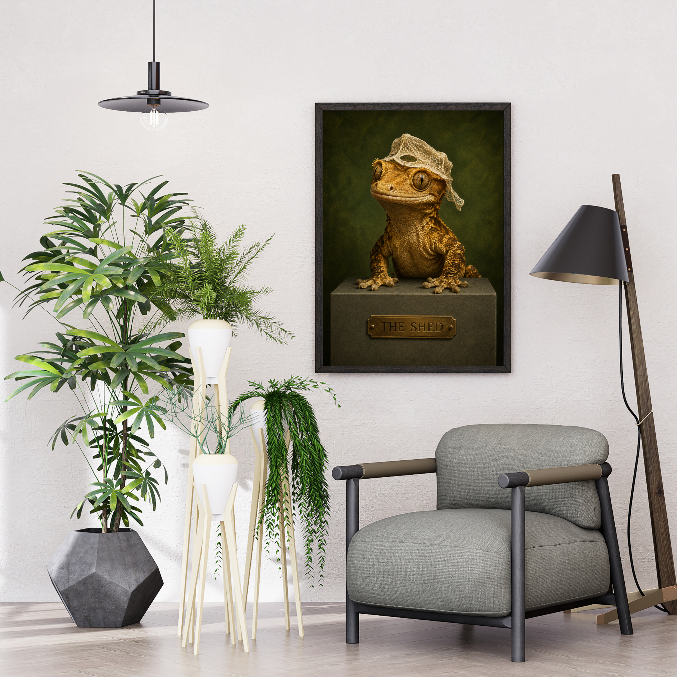 crested gecko shedding its skin – The Shed reptile poster