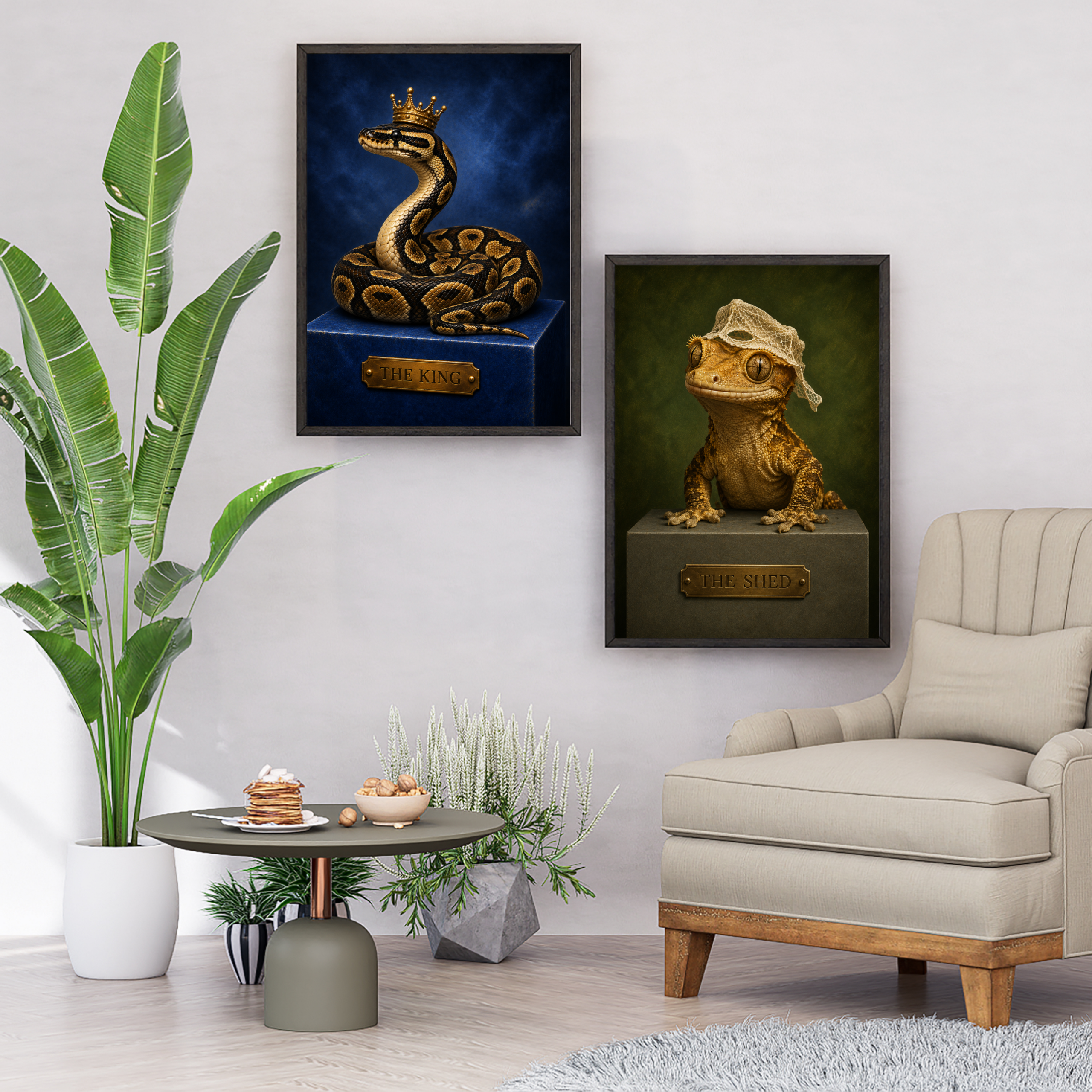 crested gecko shedding its skin – The Shed reptile poster