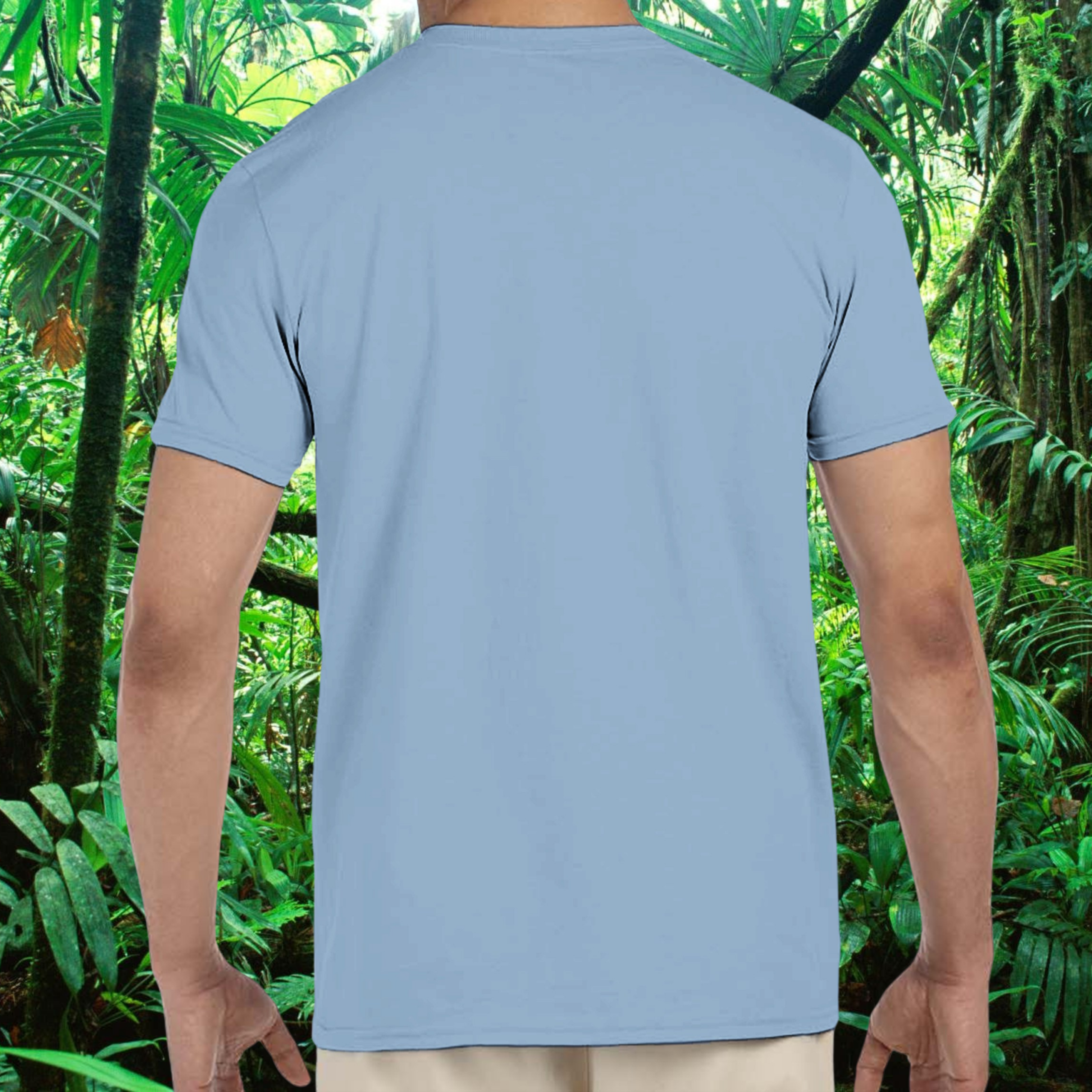 Back view of the light blue Bearded Dragons shirt from the Life is better Collection