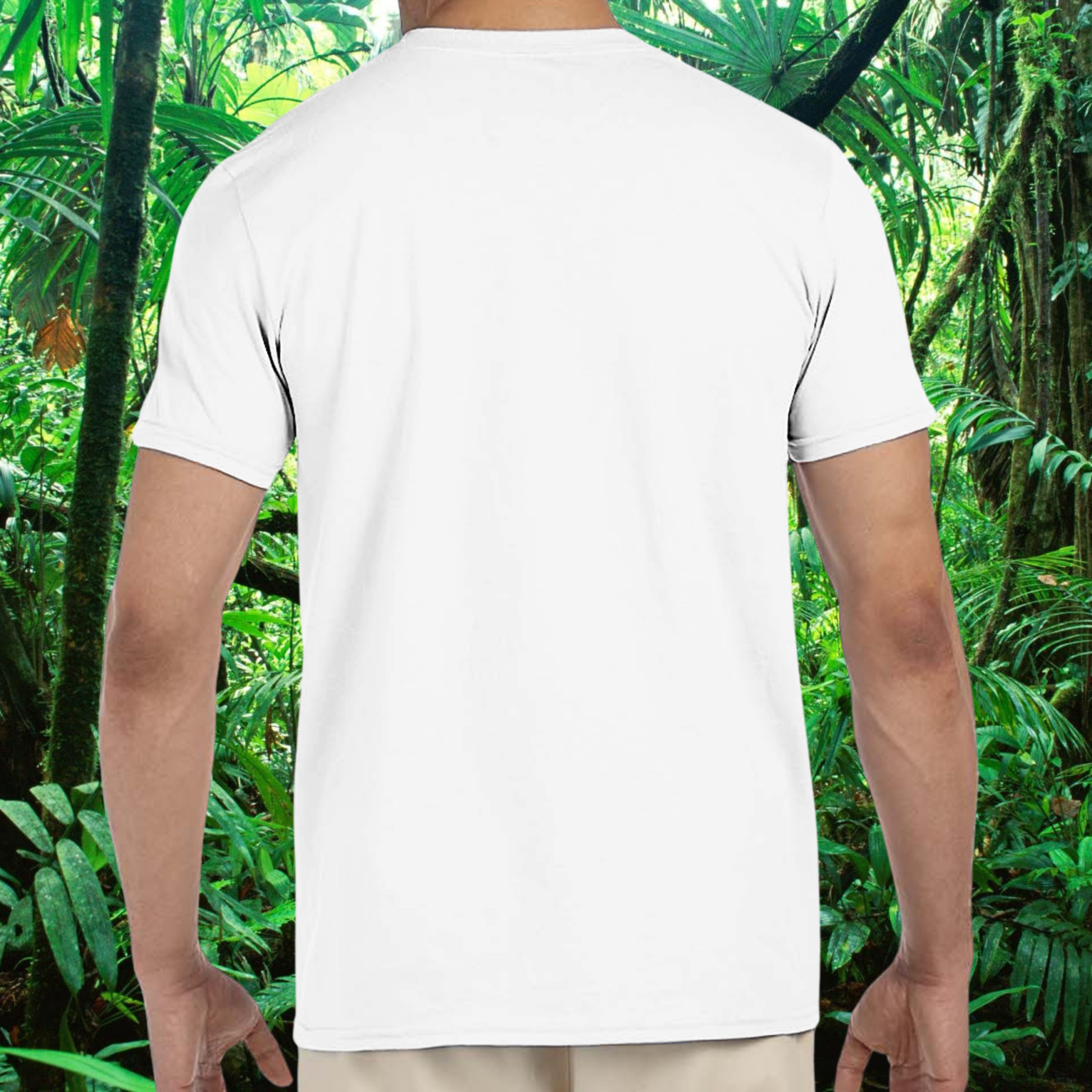 Back view of the white Bearded Dragons shirt from the Life is better Collection