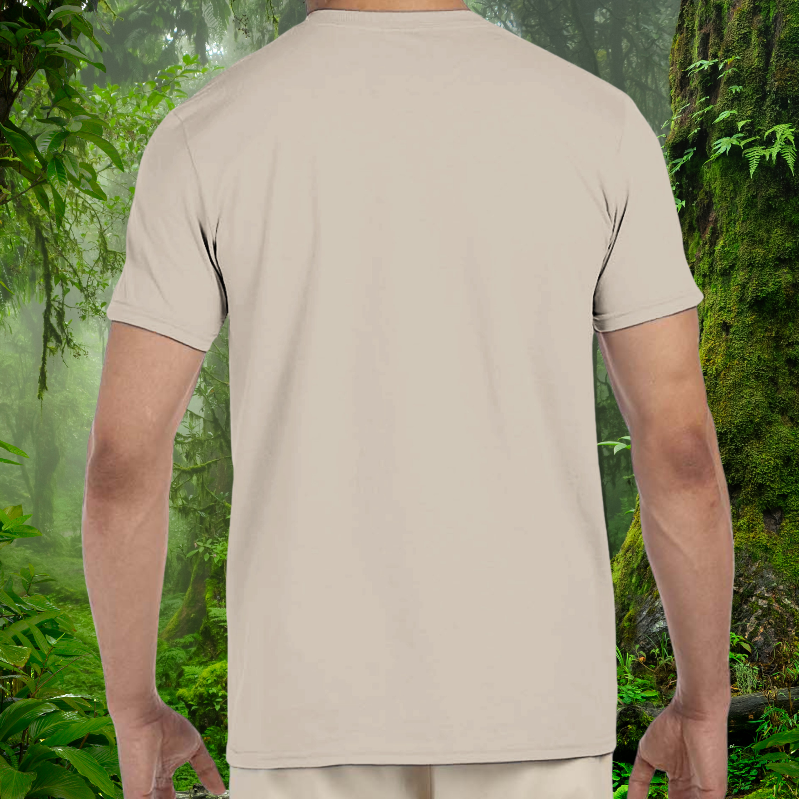 Back view of the sand Leopard Gecko shirt from the Keeper Collection