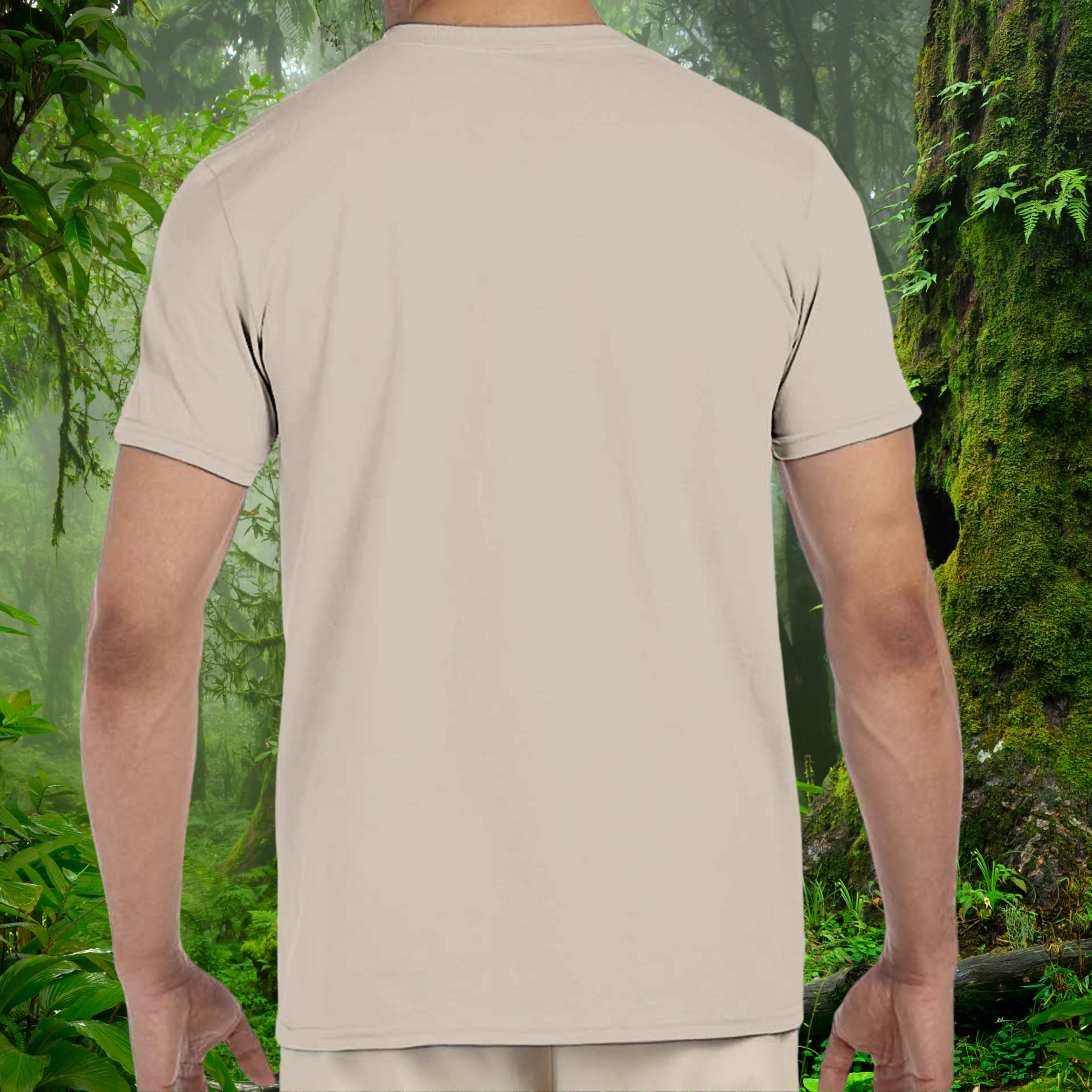 Back view of the sand Hognose Snake shirt from the Keeper Collection