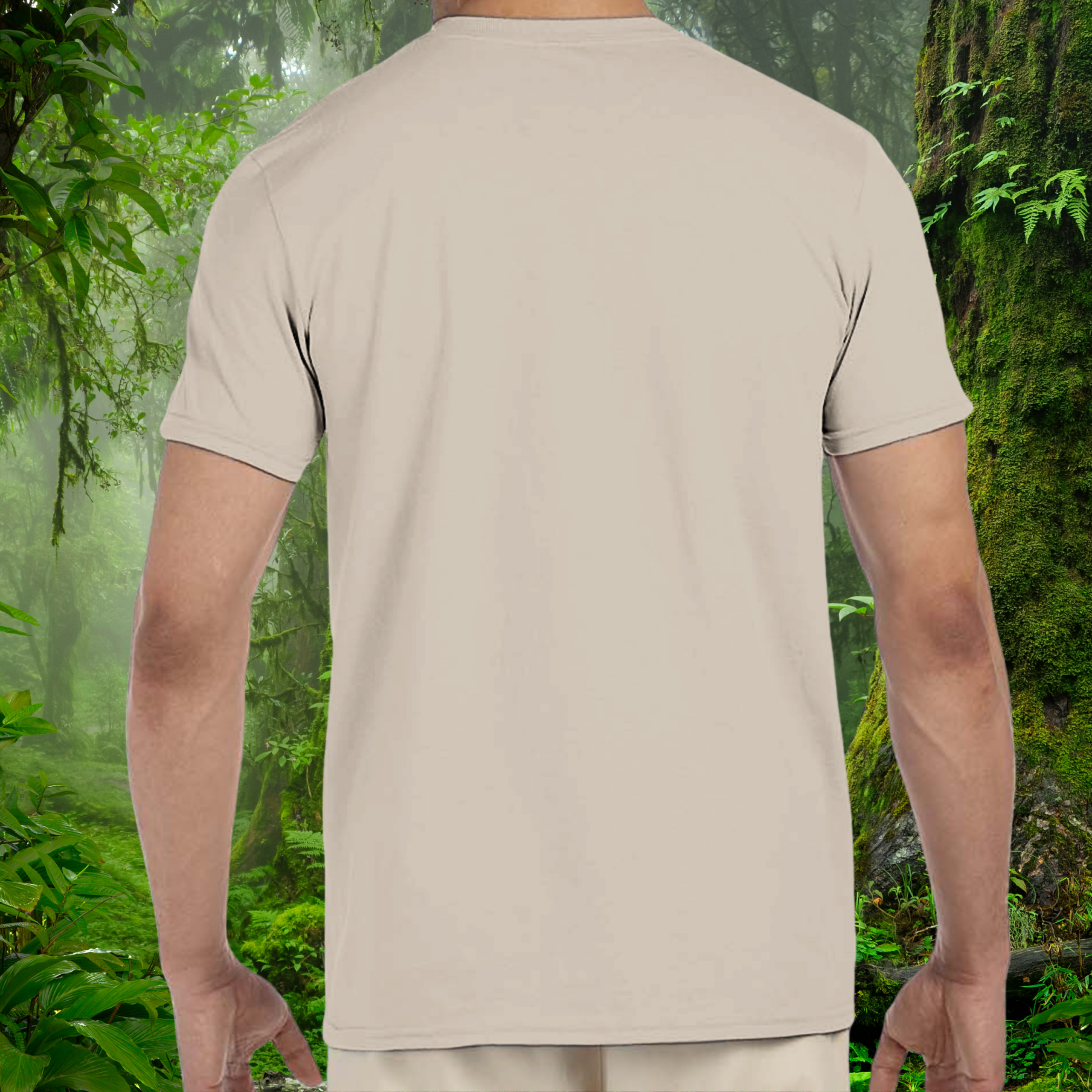Back view of the sand Bearded Dragon shirt from the Keeper Collection
