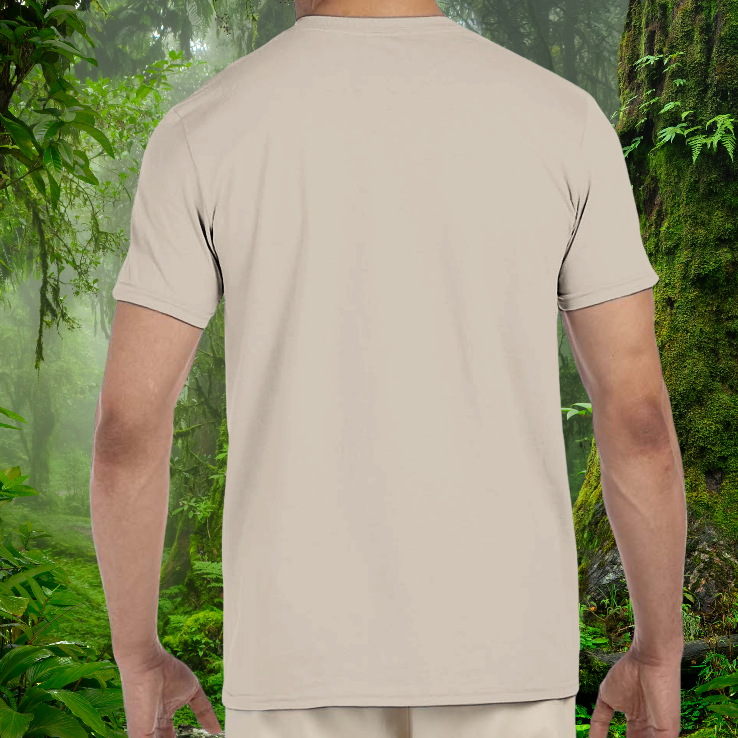 Back view of the sand Ball Python shirt from the Keeper Collection