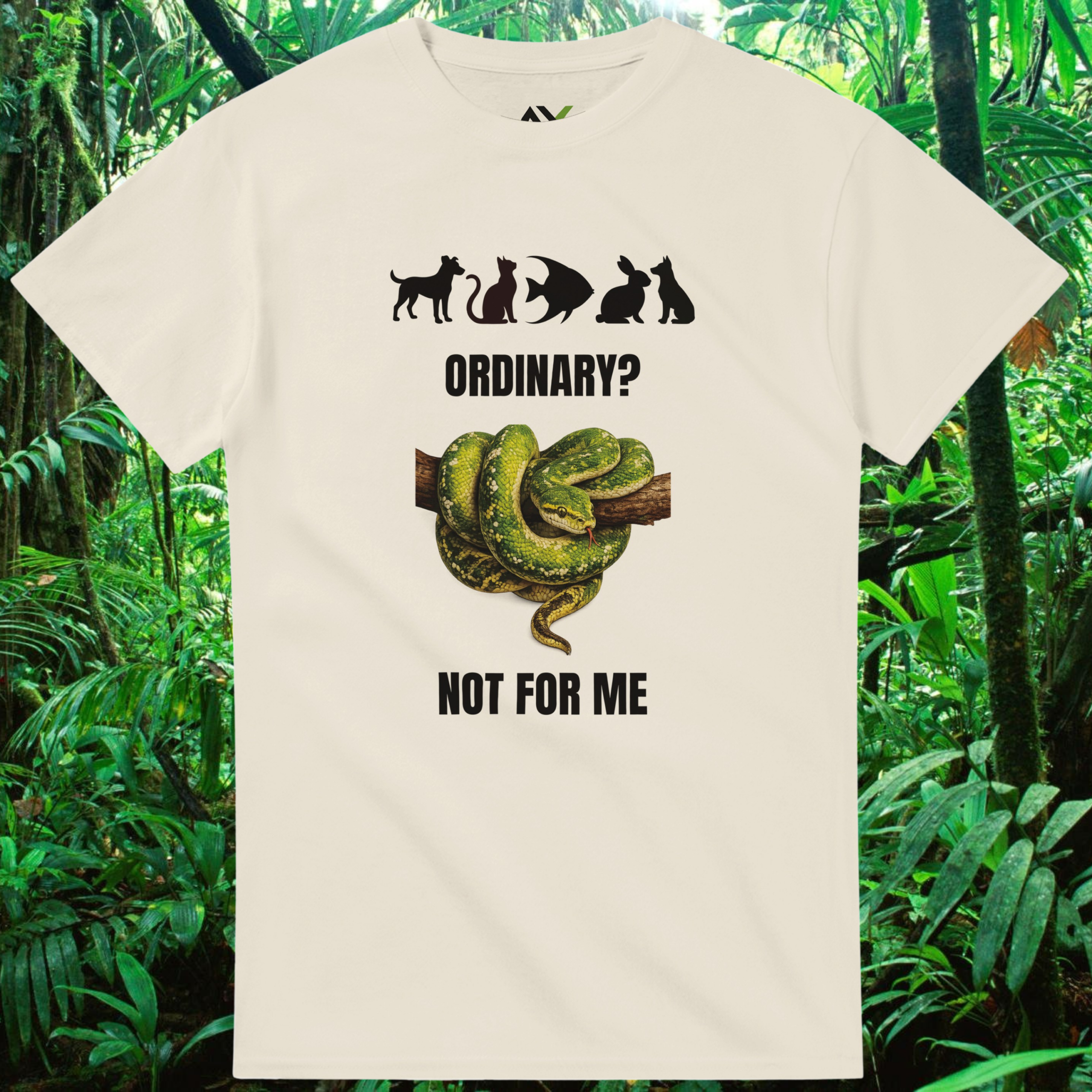 Natural snake shirt from the Be different Collection
