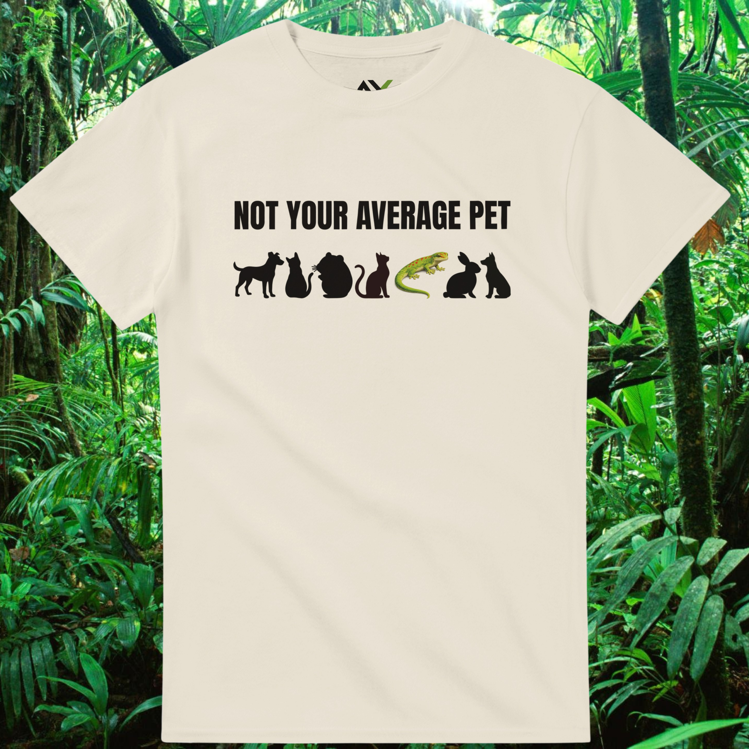 Natural Not Your Average Pet Gecko shirt with colorful gecko design