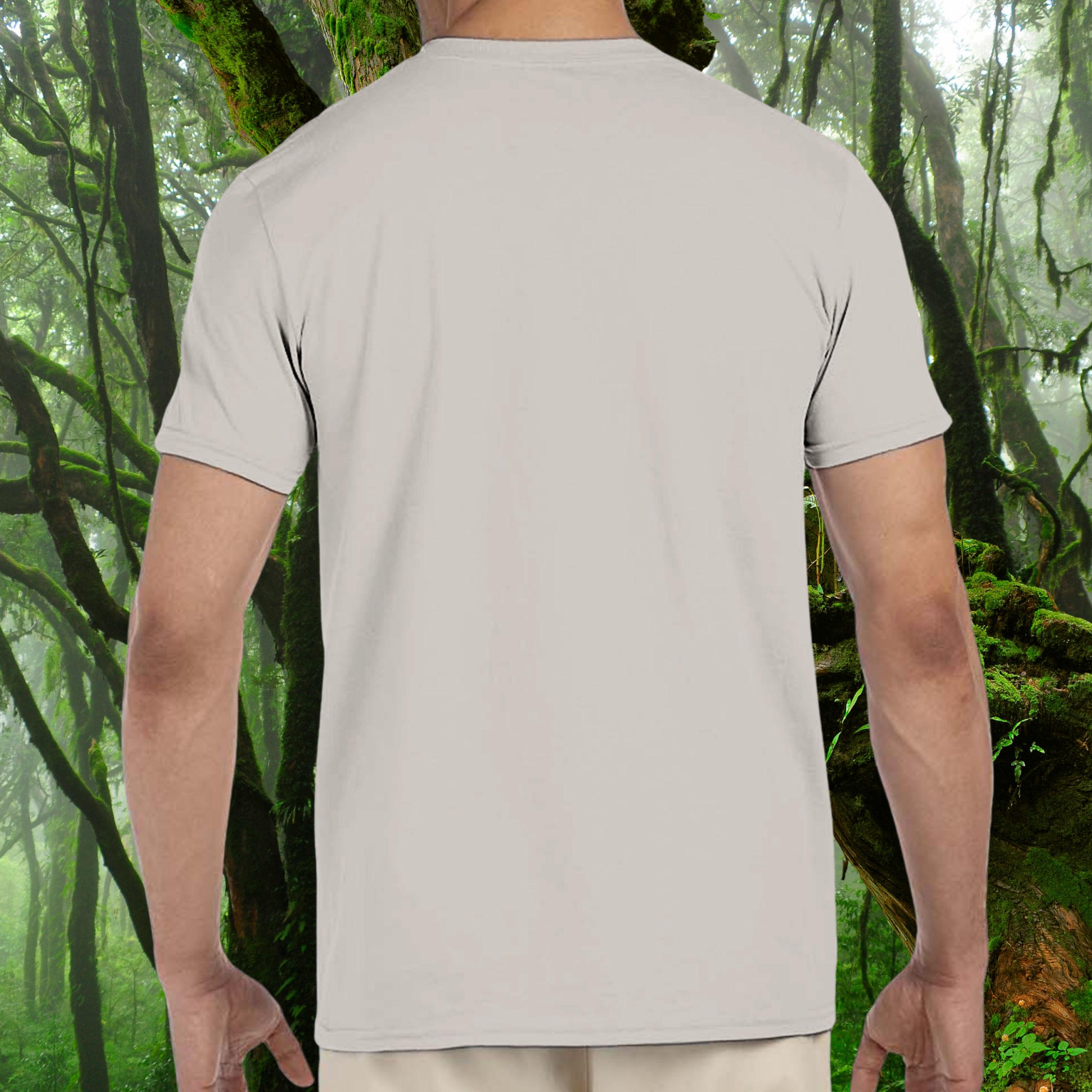 Back view of ice grey Leopard Gecko Keeper shirt