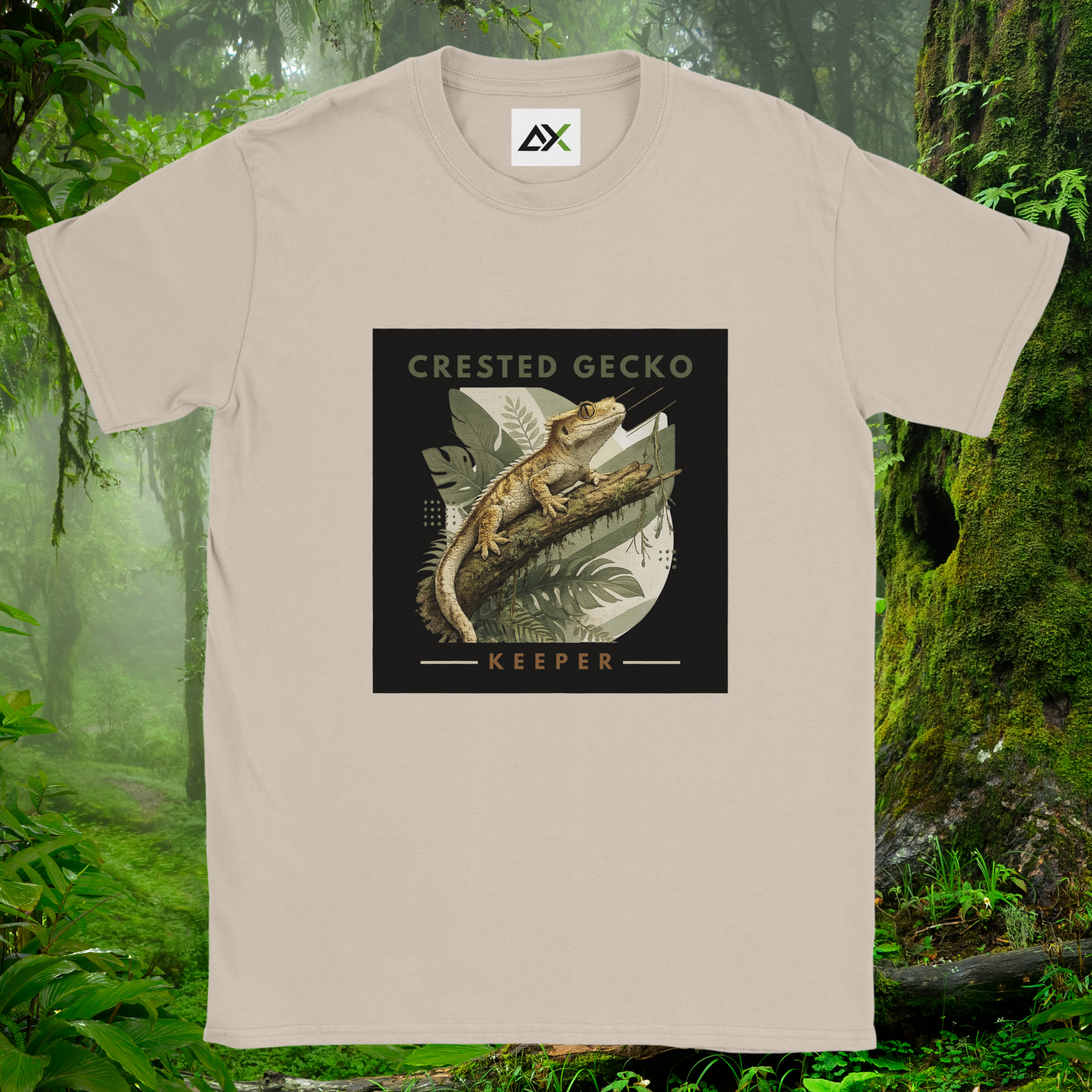 Sand Crested Gecko shirt from the Keeper Collection