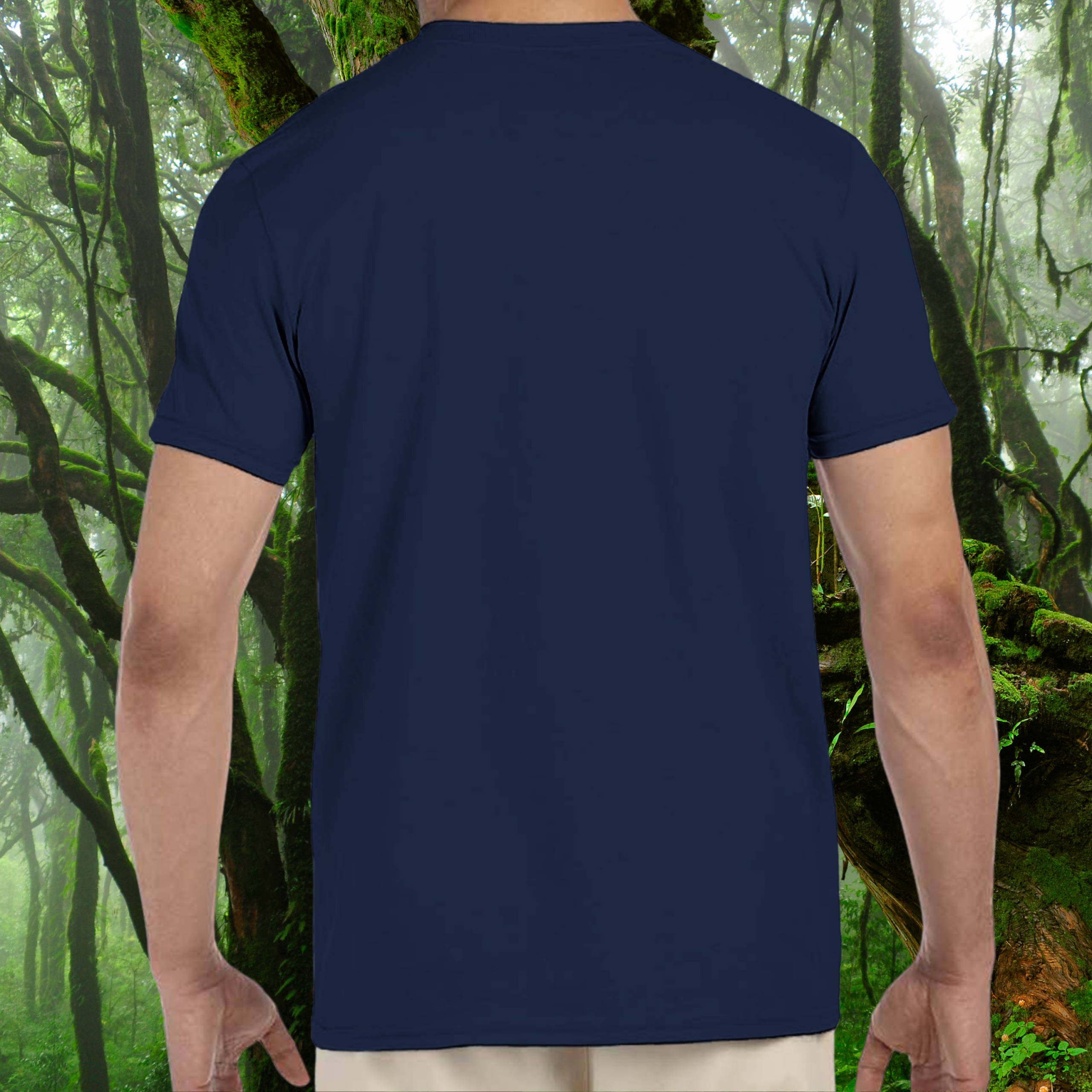 Back view of navy Leopard Gecko Keeper shirt