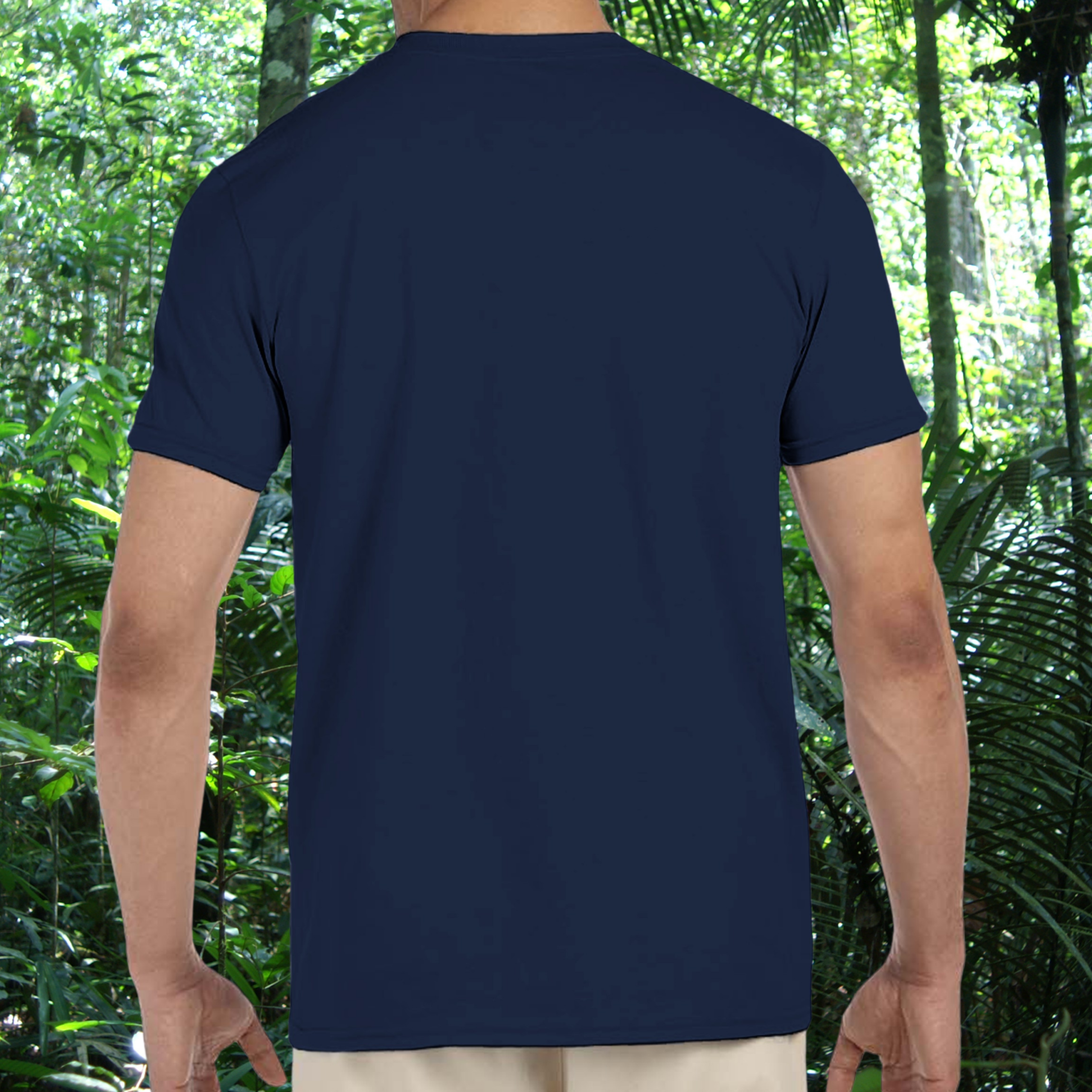 Back view of navy Leopard Gecko Owner shirt
