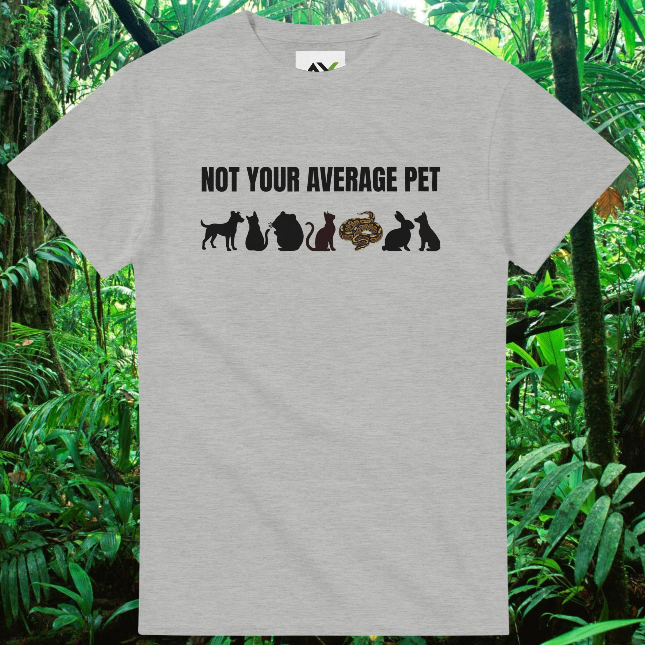 Ash Not Your Average Pet Ball Python shirt with snake design