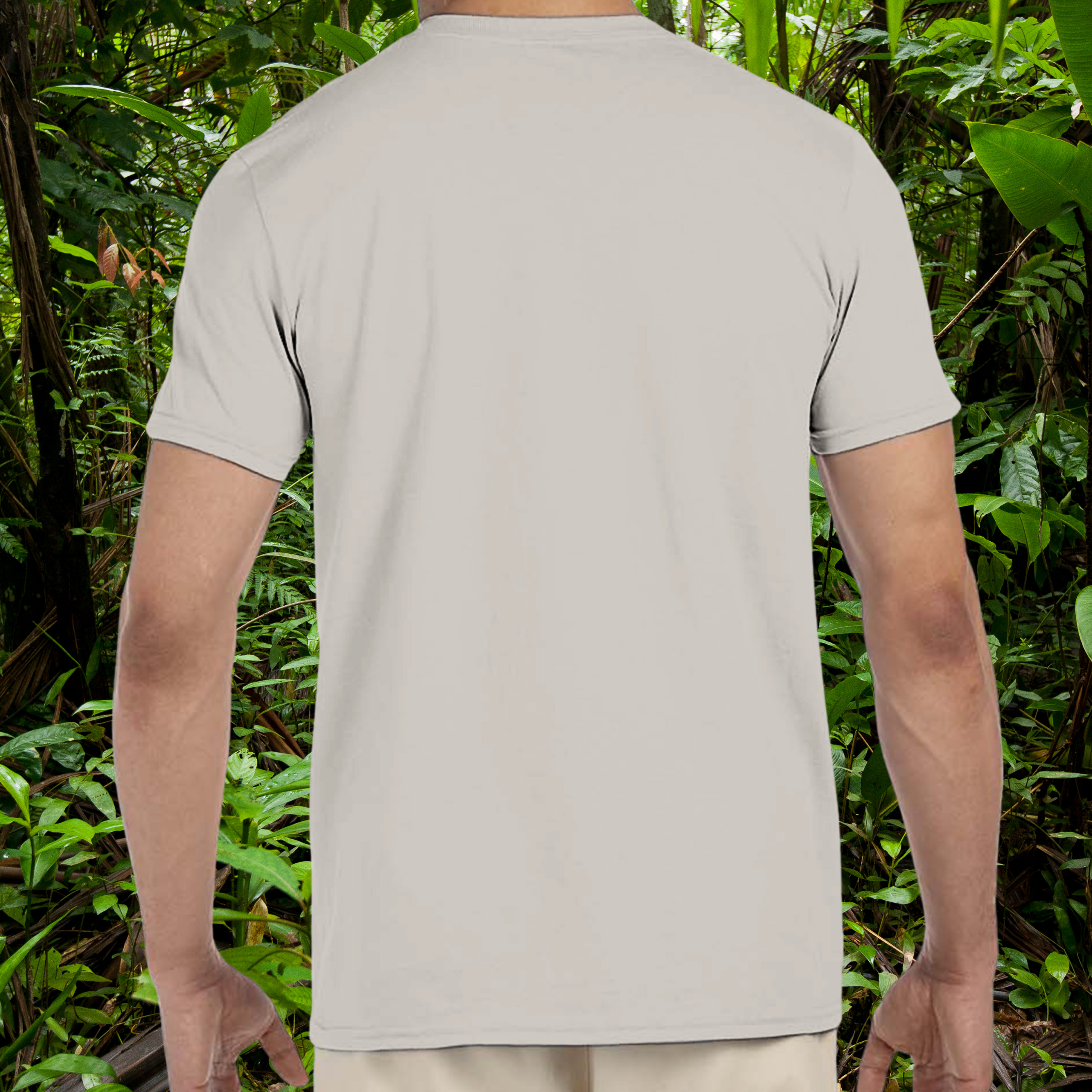 Back view of ice grey Leopard Gecko Dad shirt