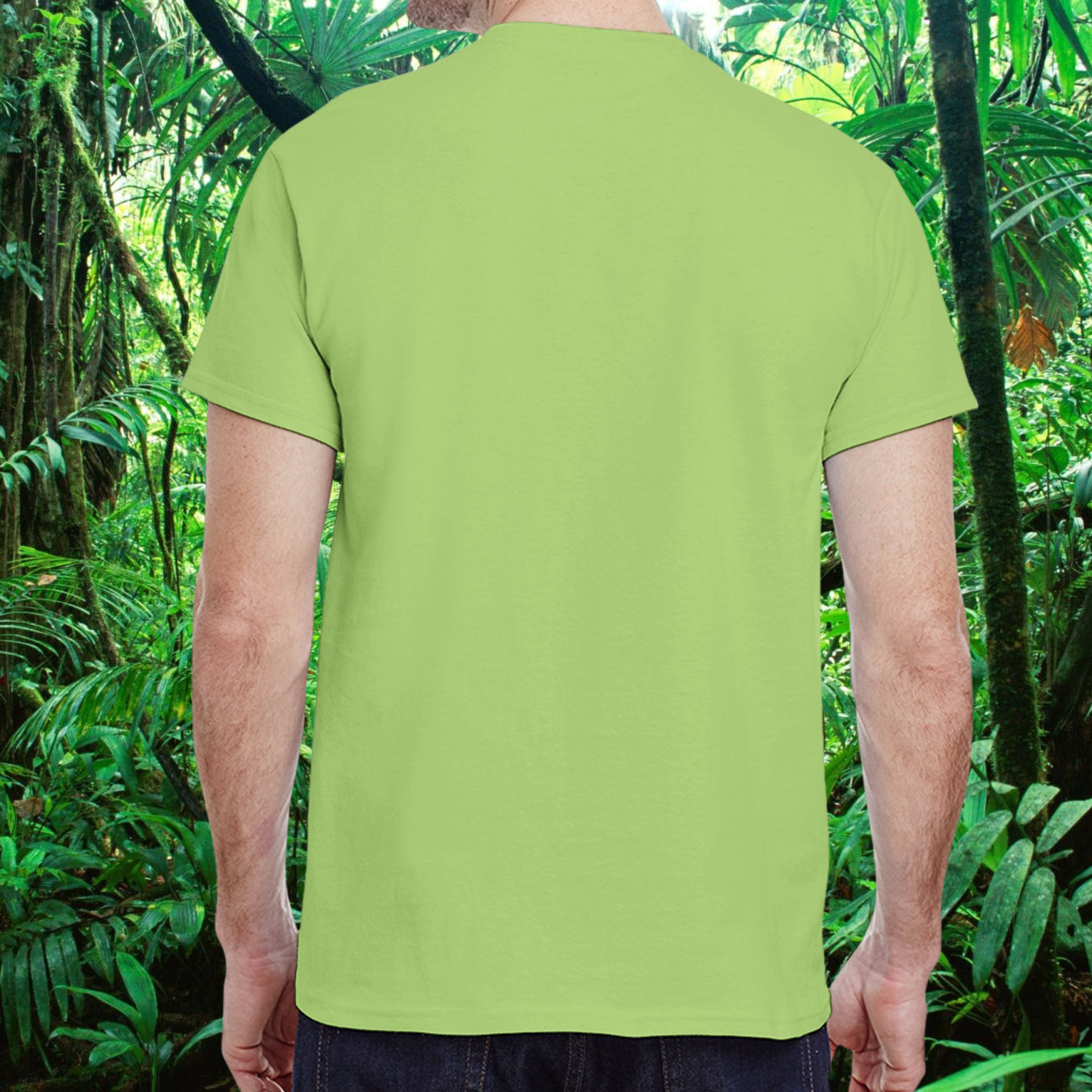 Back view of kiwi Not Your Average Pet Ball Python shirt