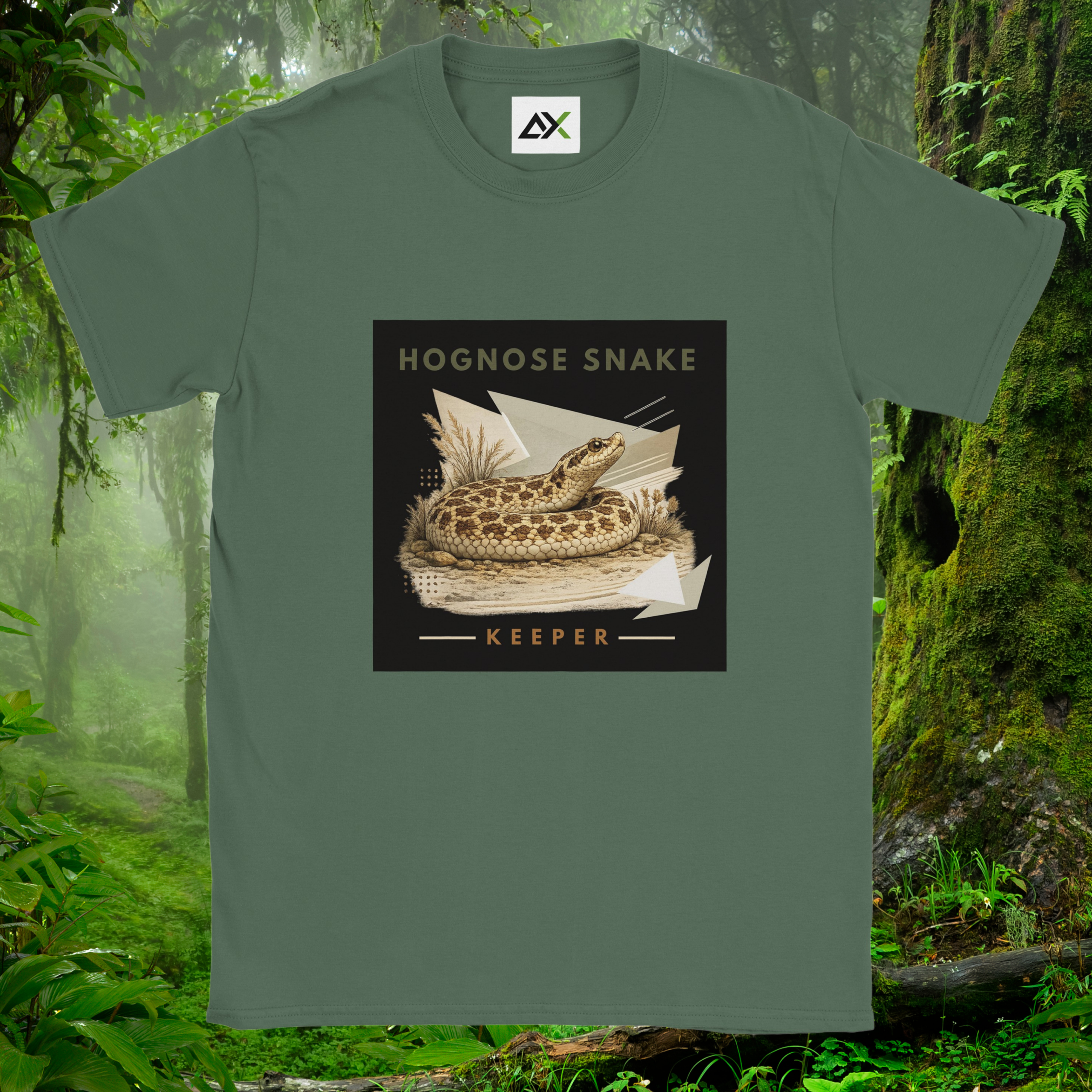 Military green Hognose Snake shirt from the Keeper Collection
