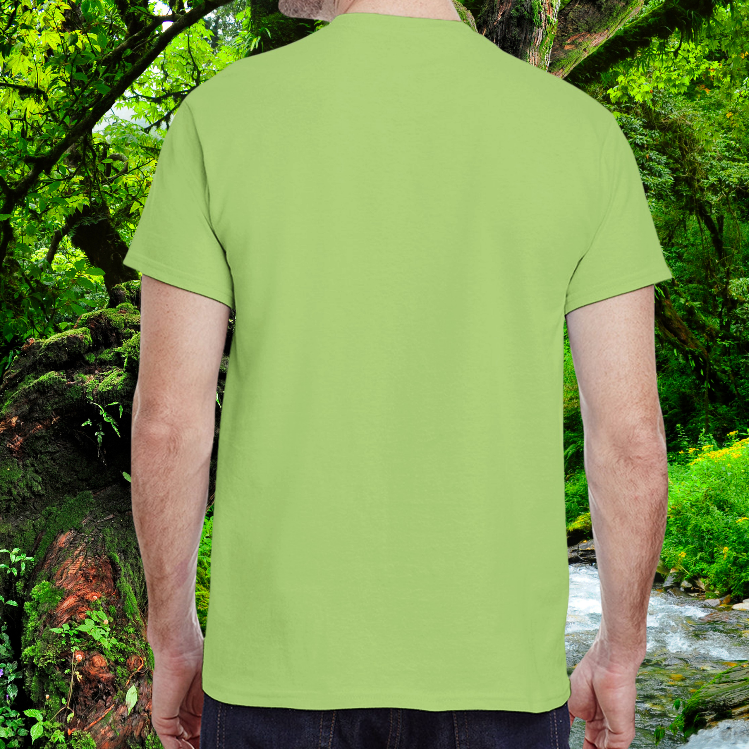 Back view of the kiwi Gecko shirt from the Life is better Collection
