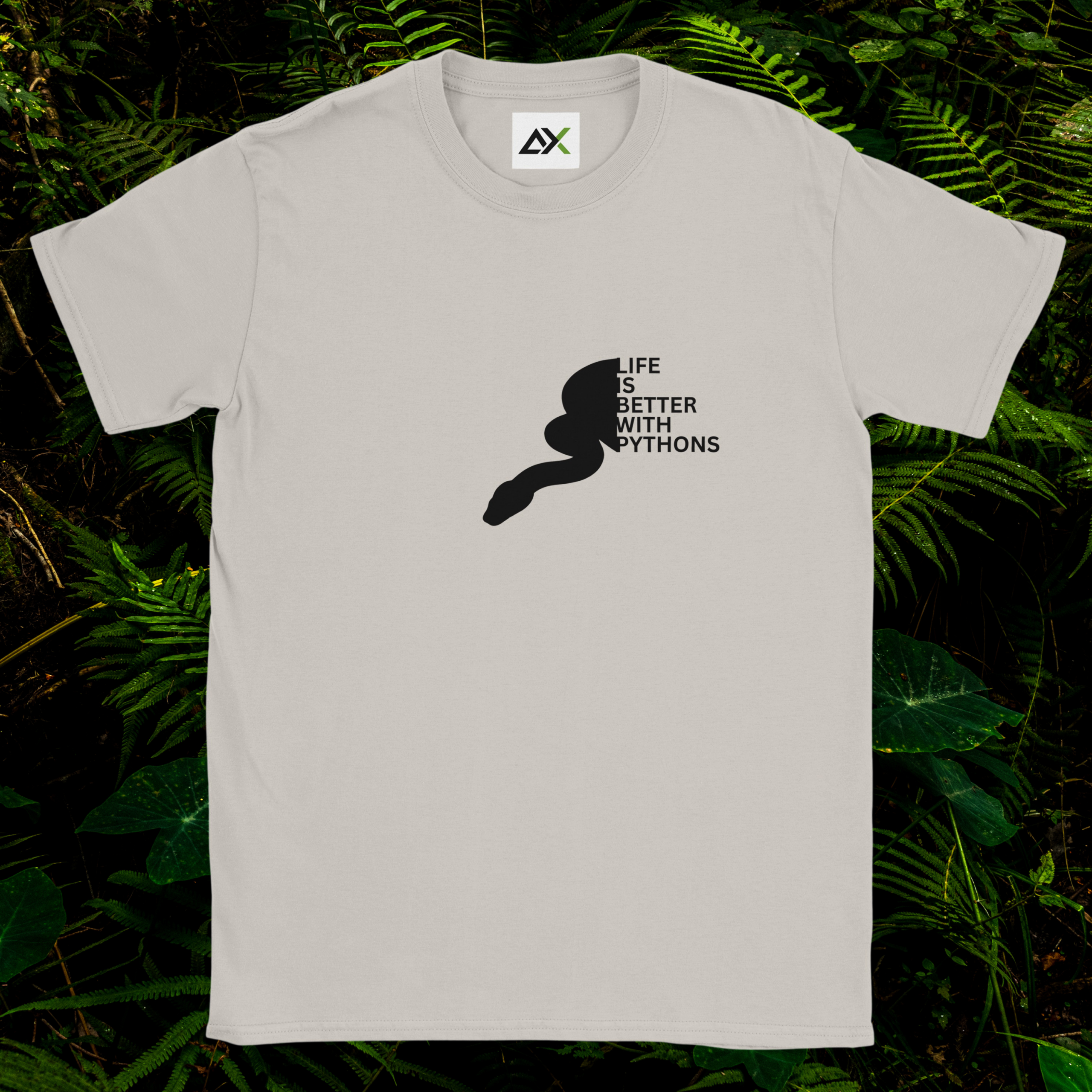 Ice grey Python shirt from the Life is better Collection