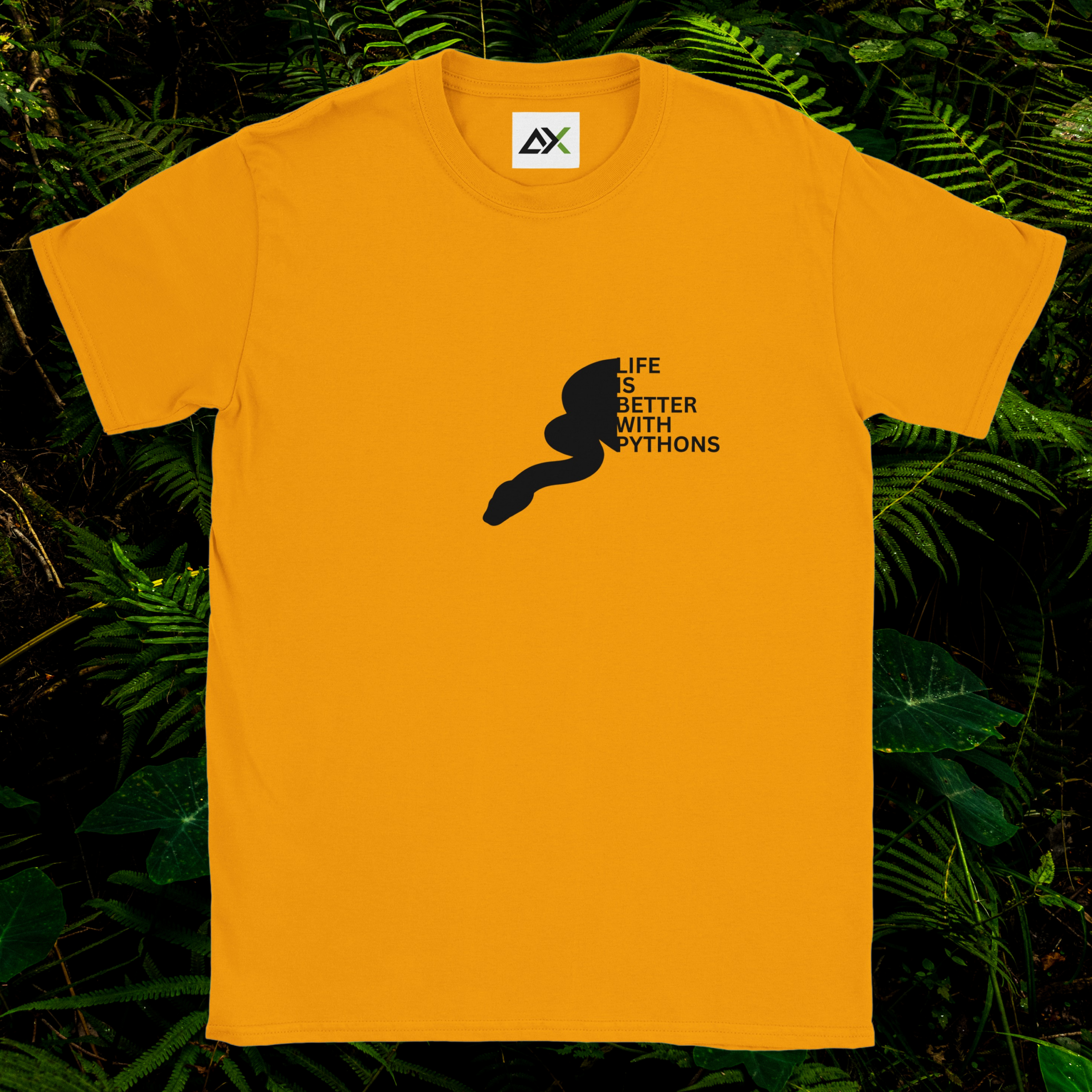 Gold Python shirt from the Life is better Collection