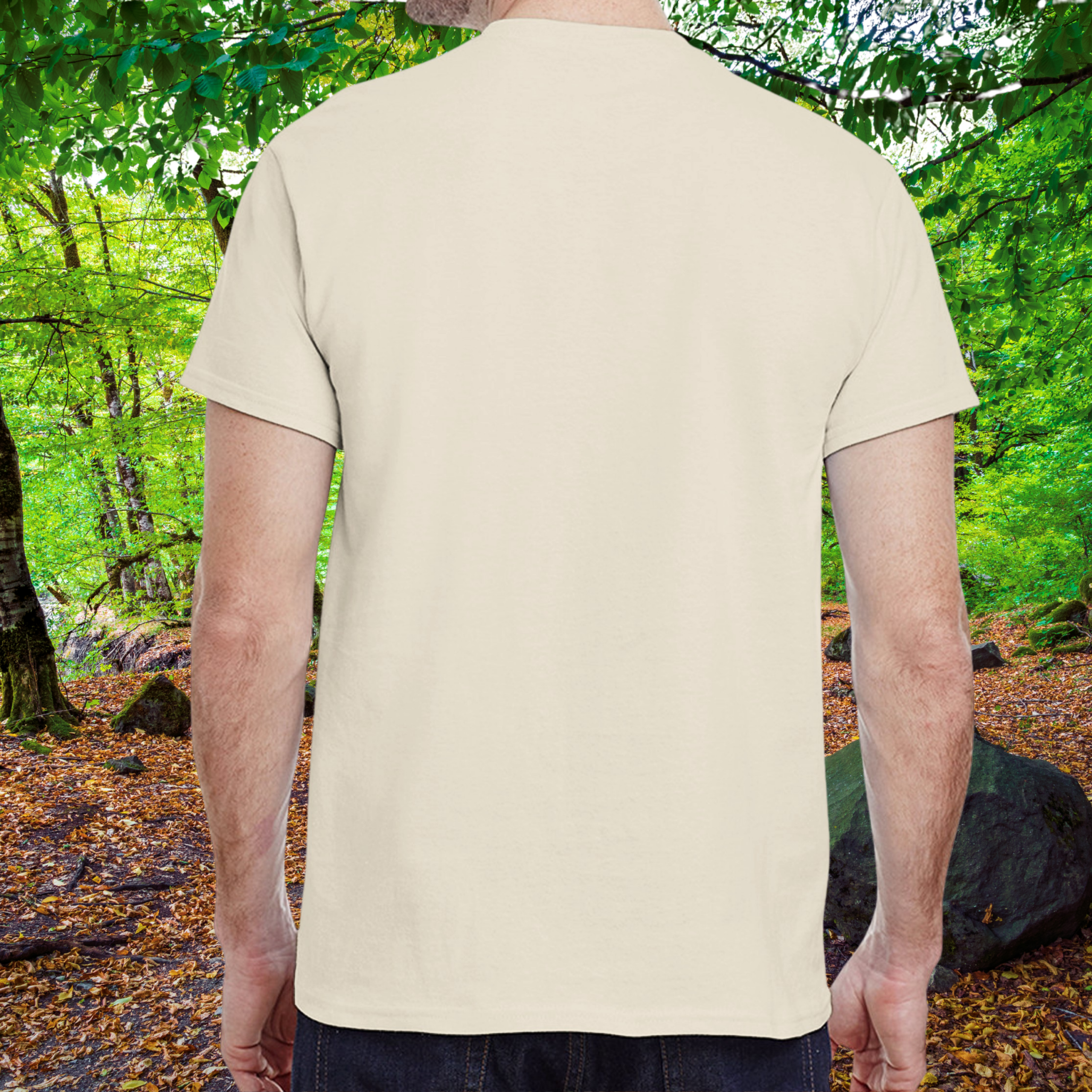 Back view of the natural Dragons shirt from the Life is better Collection