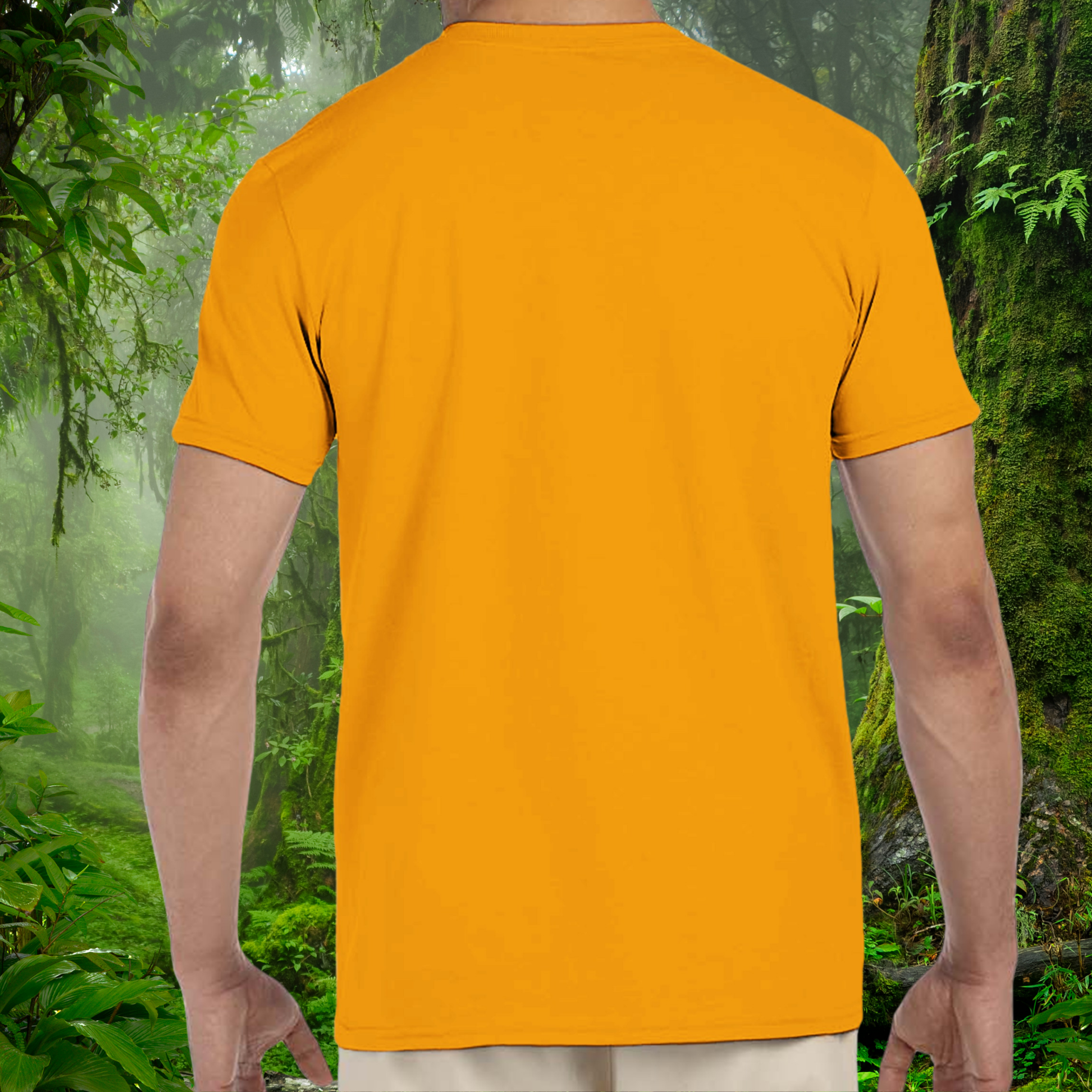 Back view of the gold Ball Python shirt from the Keeper Collection