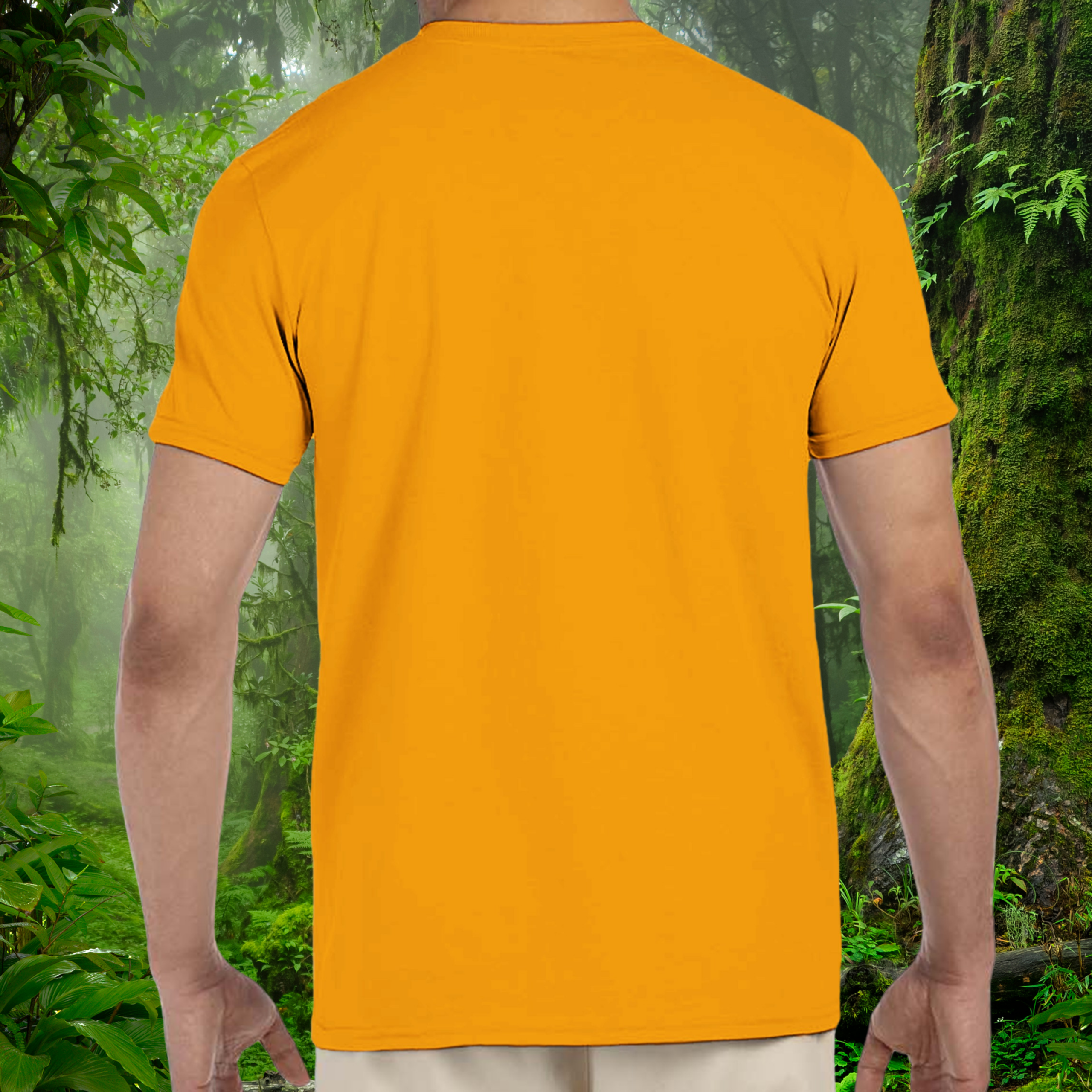 Back view of the gold Leopard Gecko shirt from the Keeper Collection