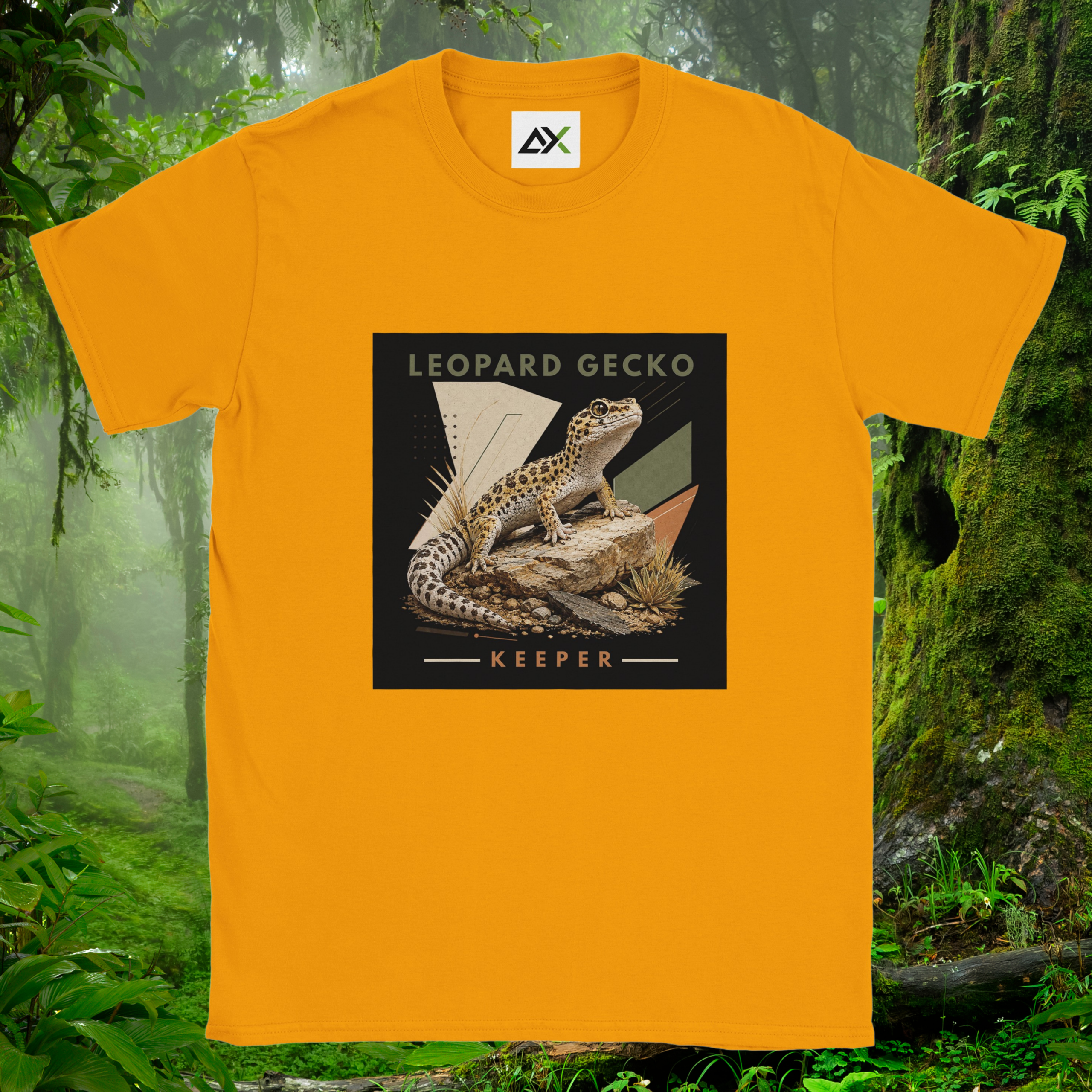 Gold Leopard Gecko shirt from the Keeper Collection