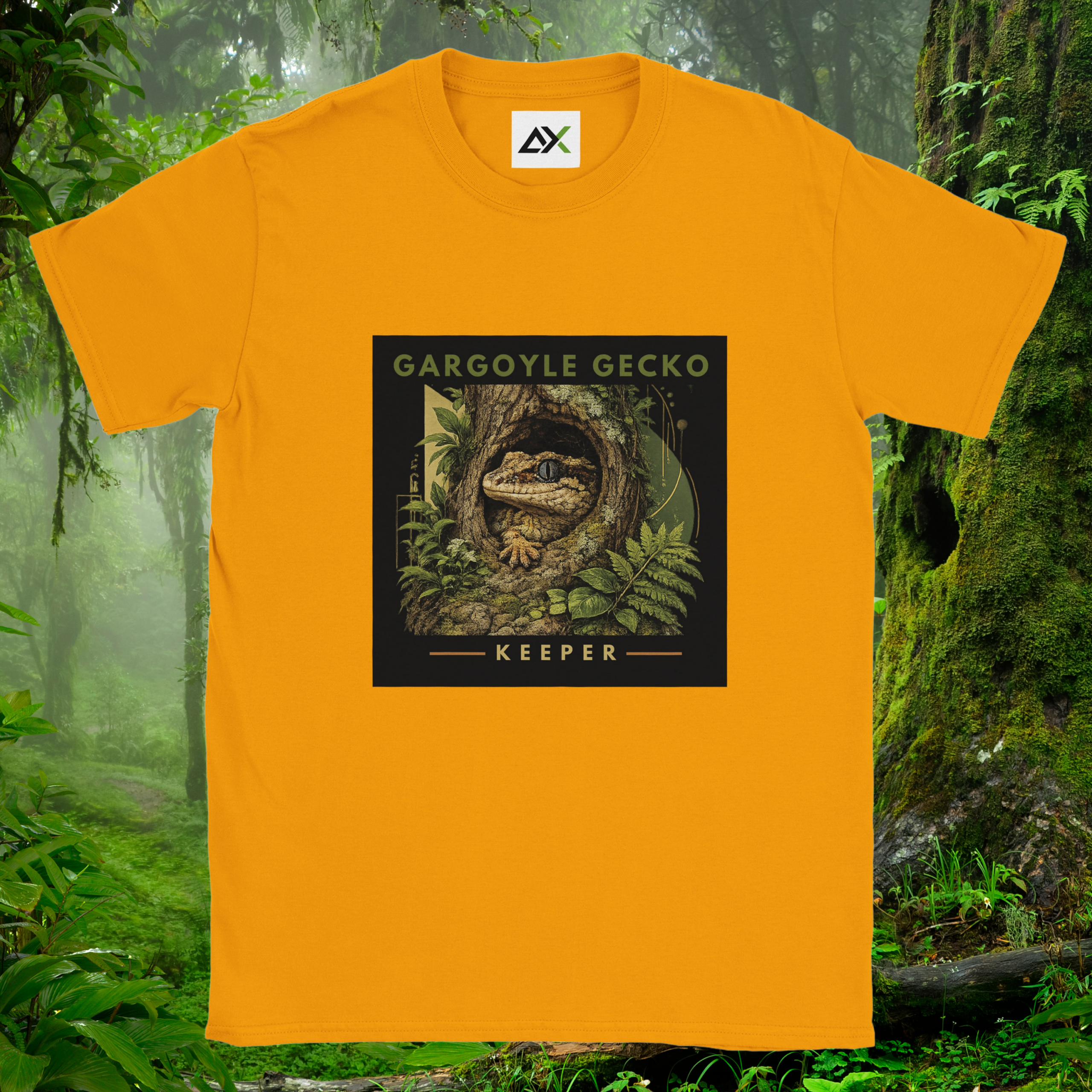 Gold Gargoyle Gecko shirt from the Keeper Collection