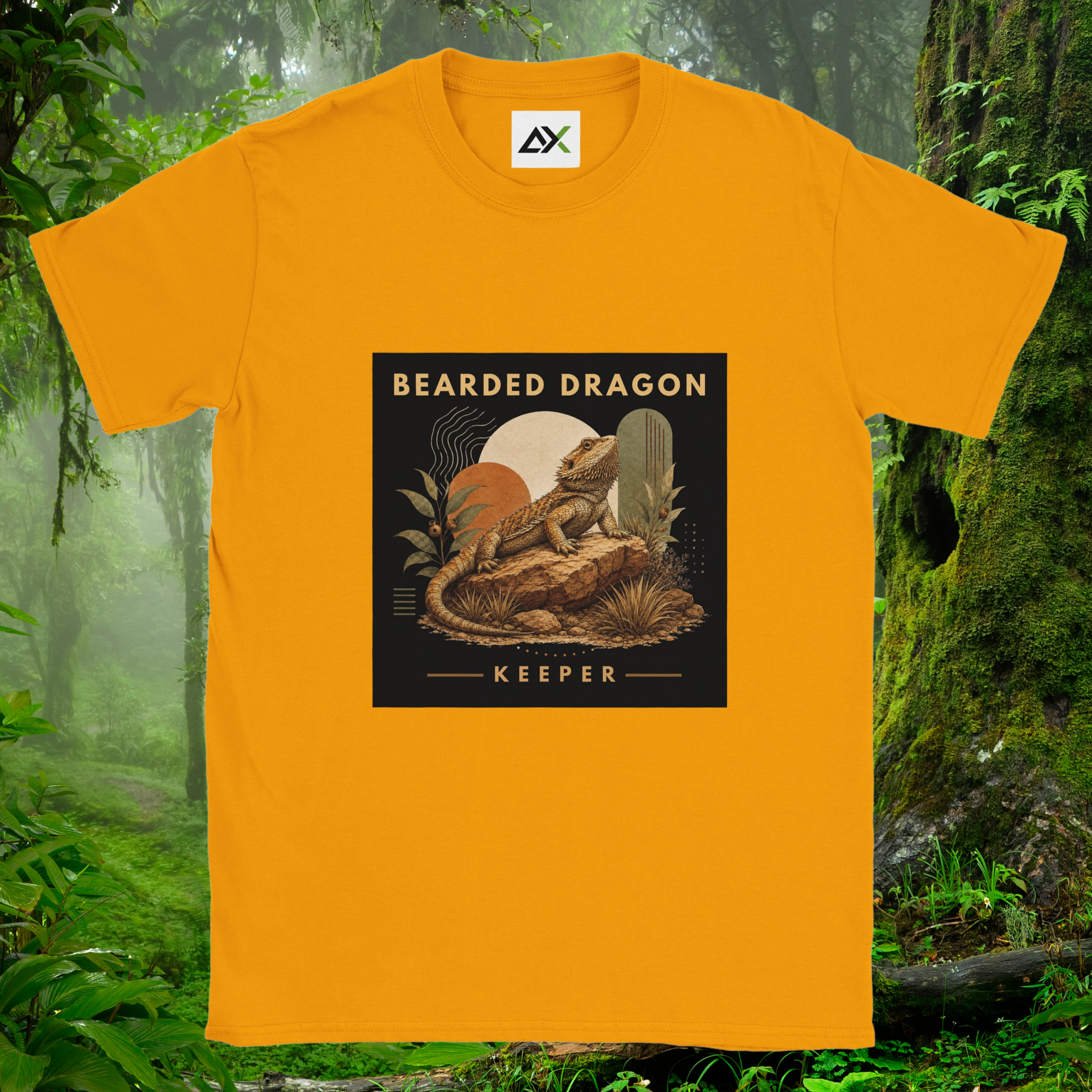 Gold Bearded Dragon shirt from the Keeper Collection