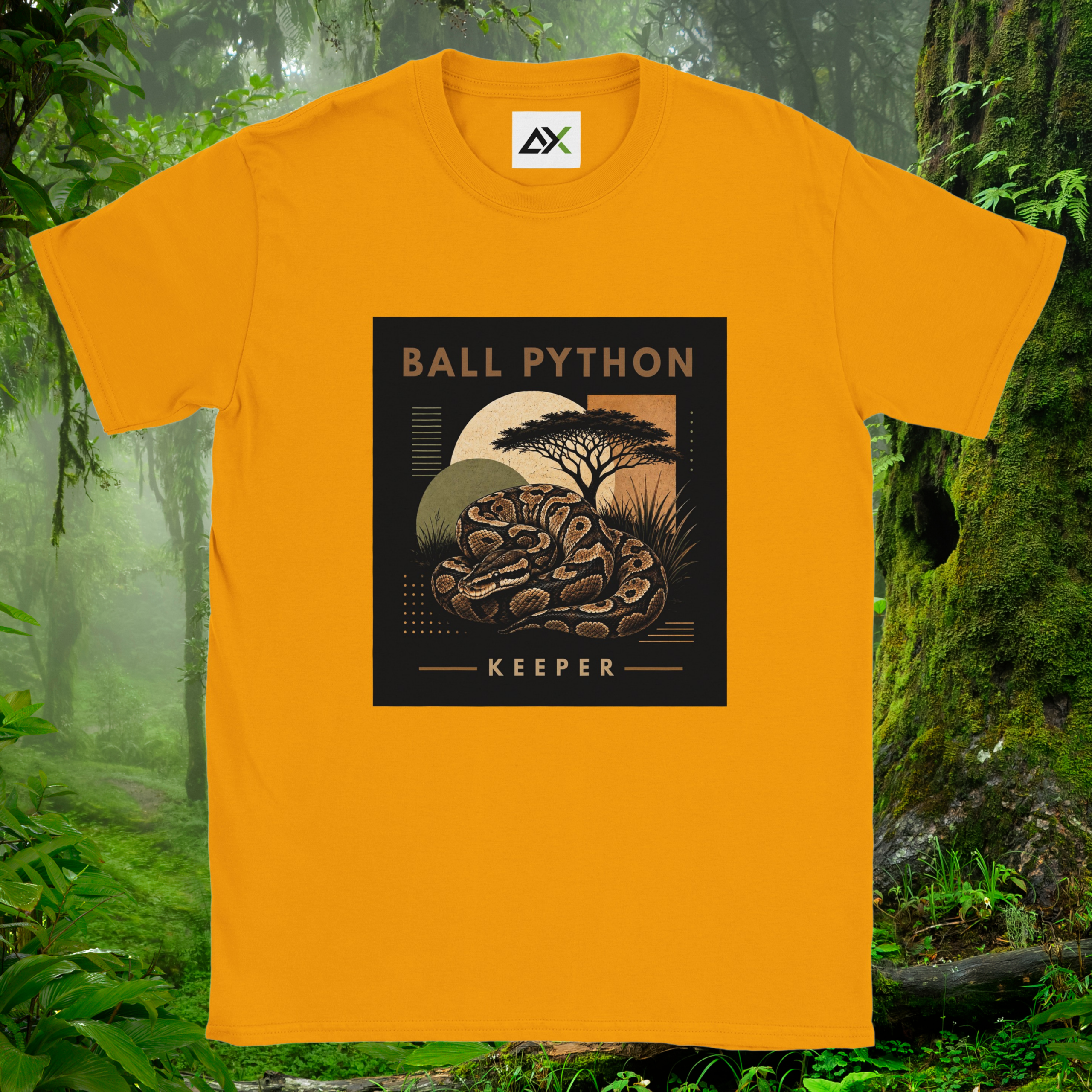 Gold Ball Python shirt from the Keeper Collection