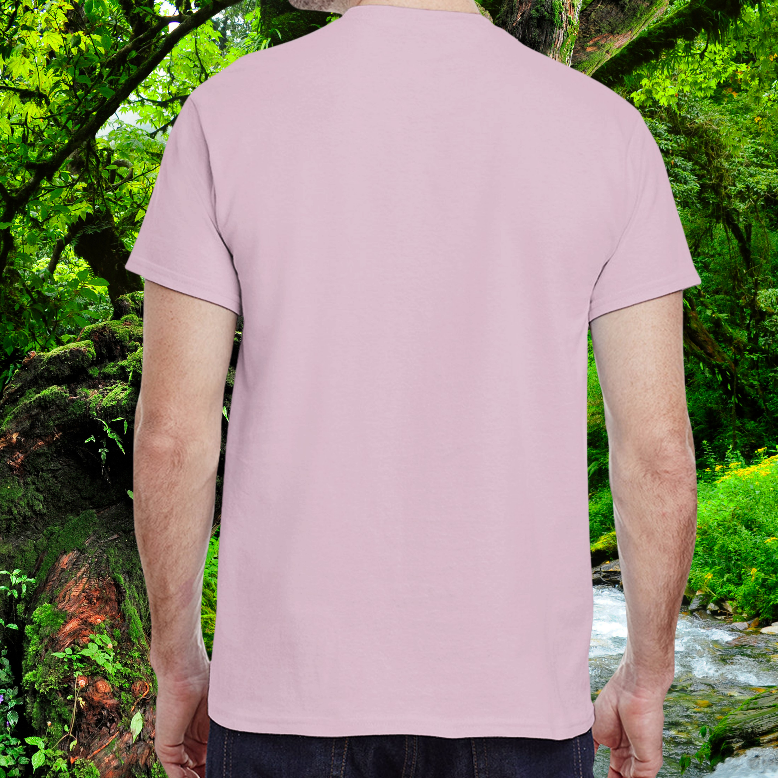 Back view of the light pink Gecko shirt from the Life is better Collection