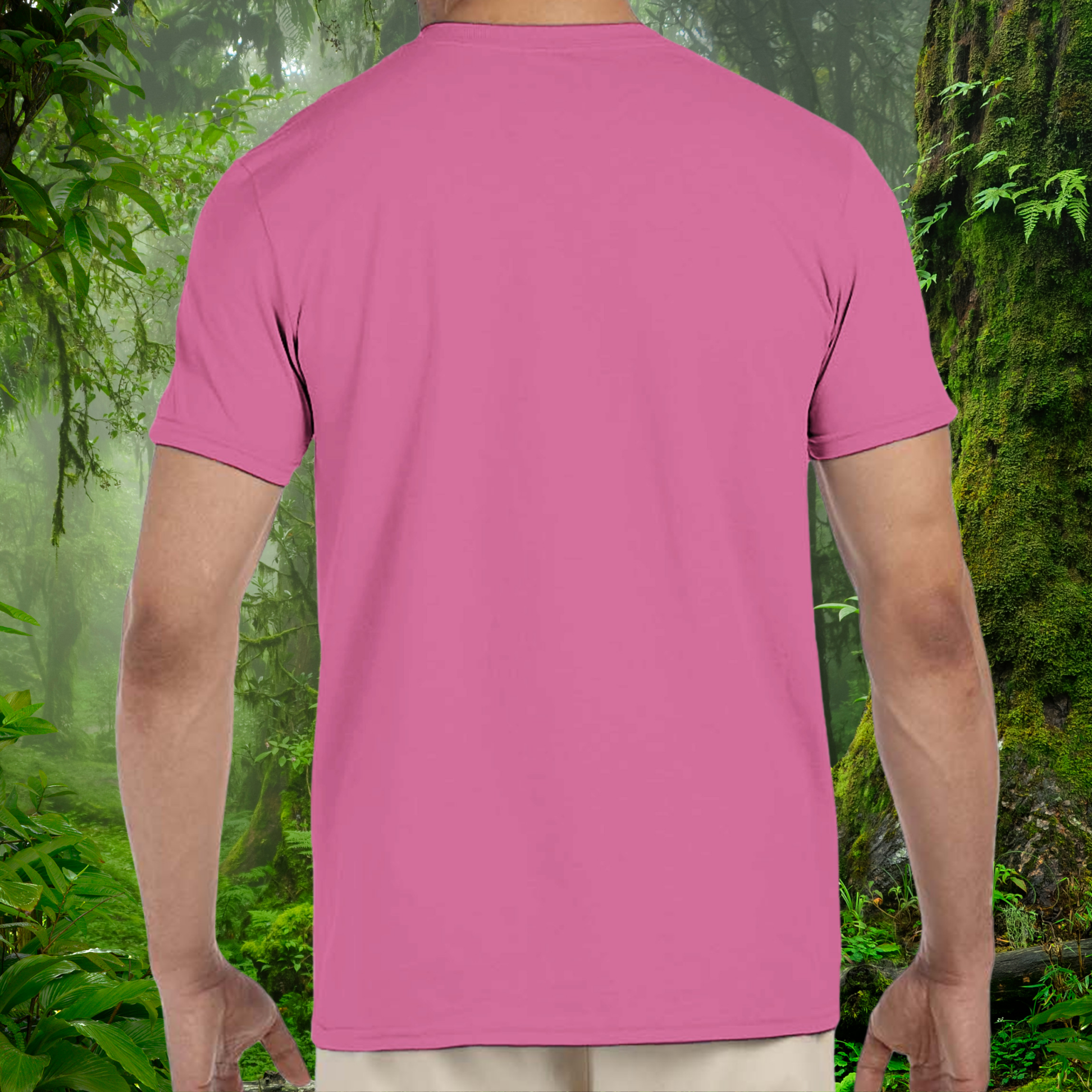Back view of the azalea Crested Gecko shirt from the Life is better Collection