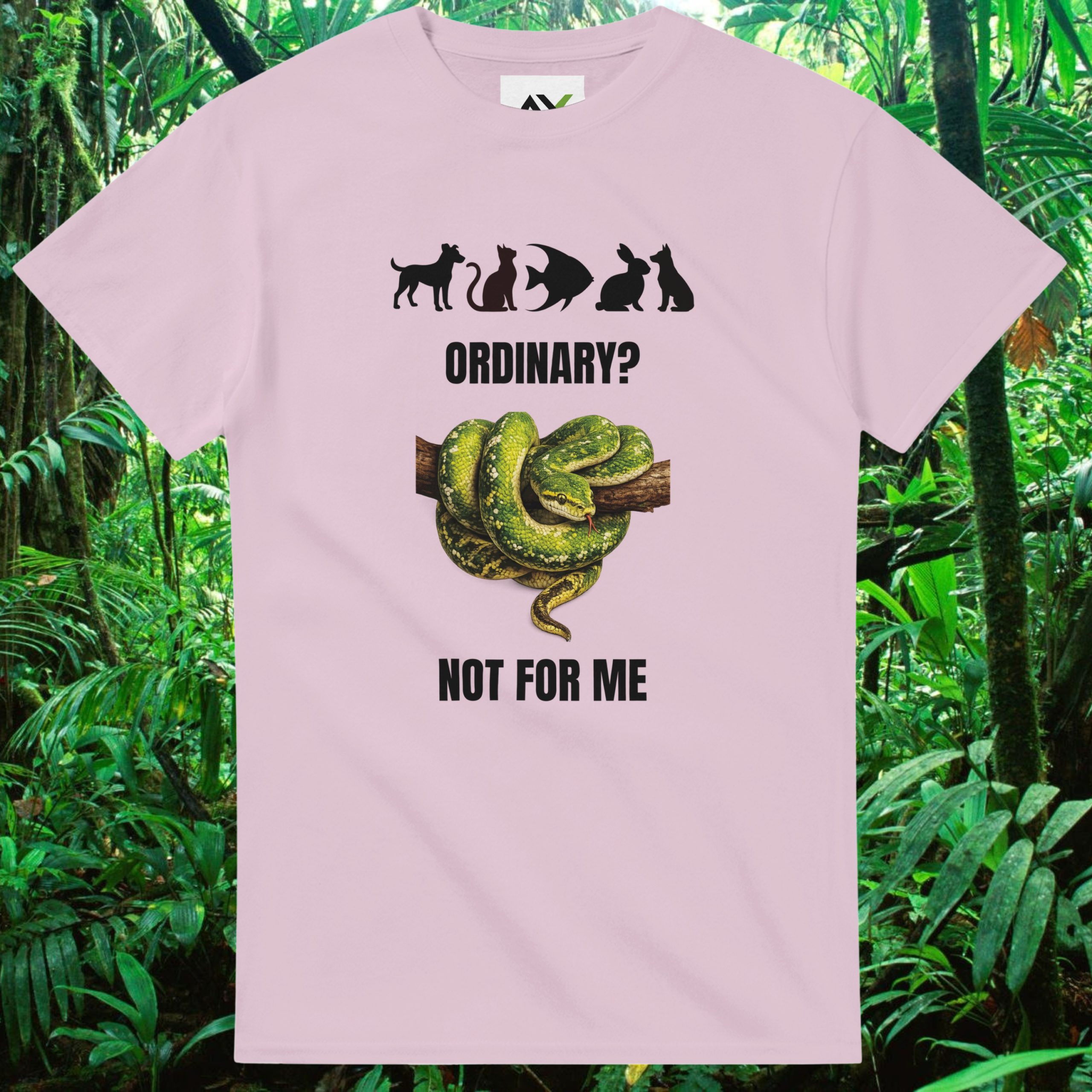 Light pink snake shirt from the Be different Collection