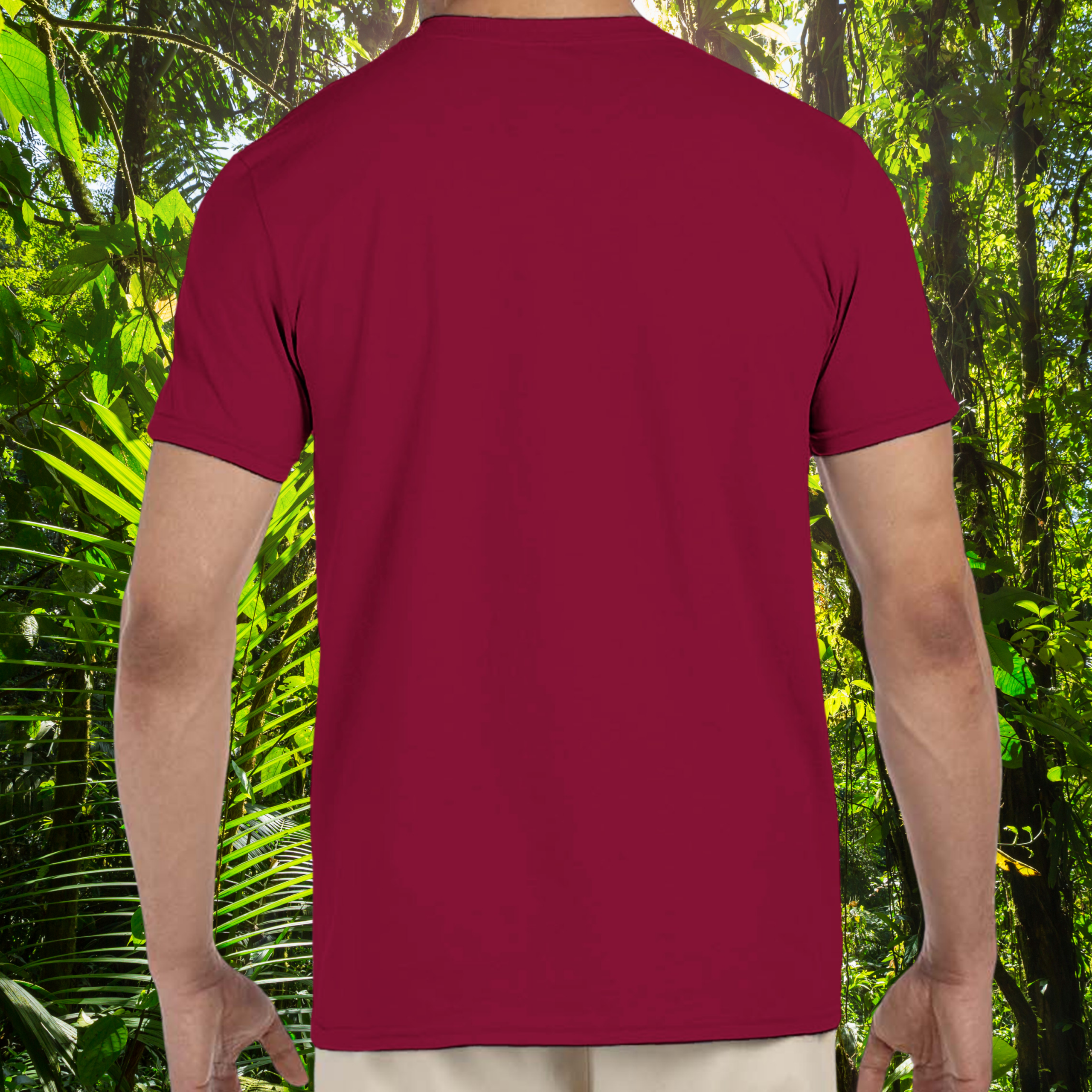 Back view of cardinal red Leopard Gecko Breeder shirt