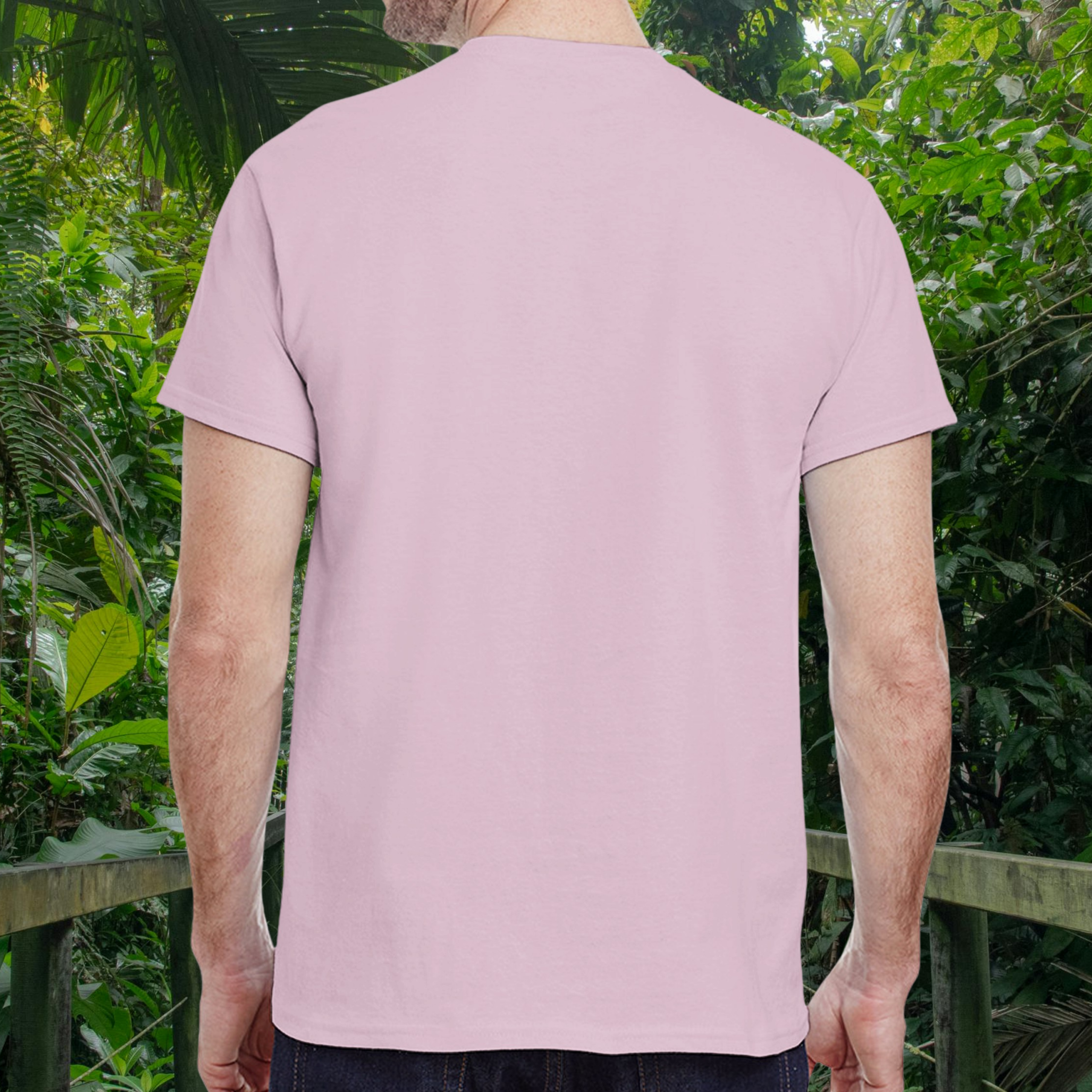Back view of the light pink Snakes shirt from the Life is better Collection