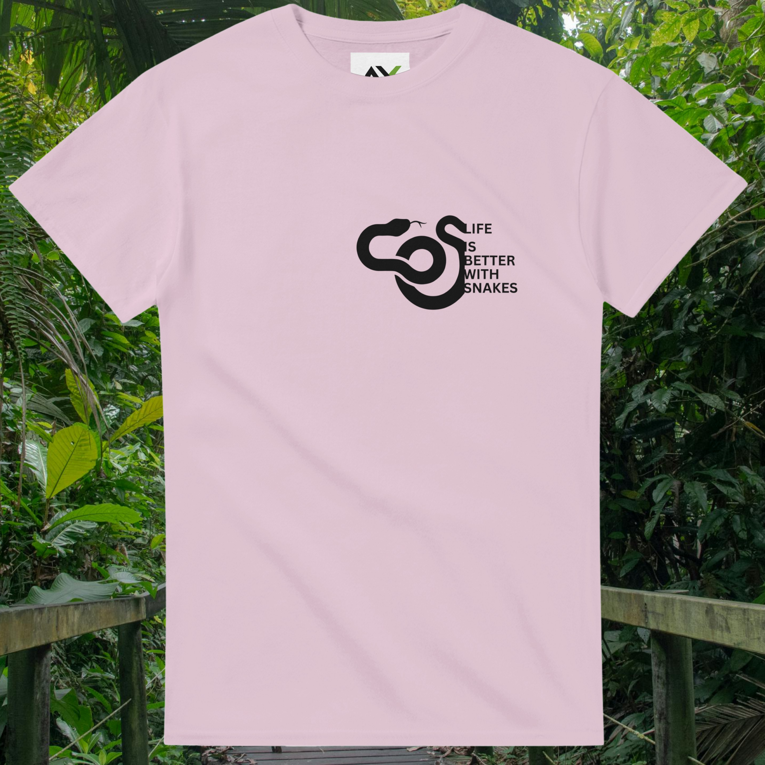 Light pink Snakes shirt from the Life is better Collection