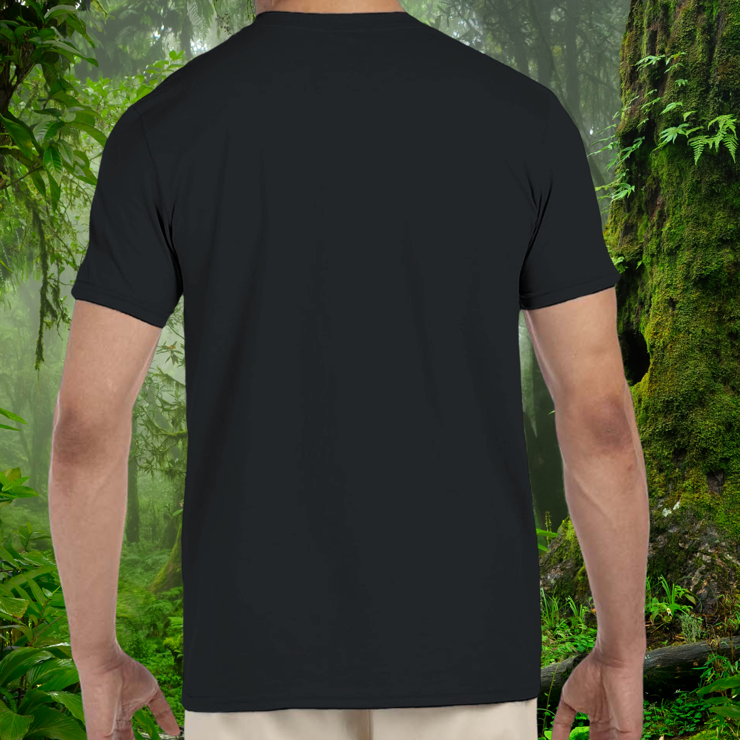 Back view of the black Corn Snake shirt from the Keeper Collection