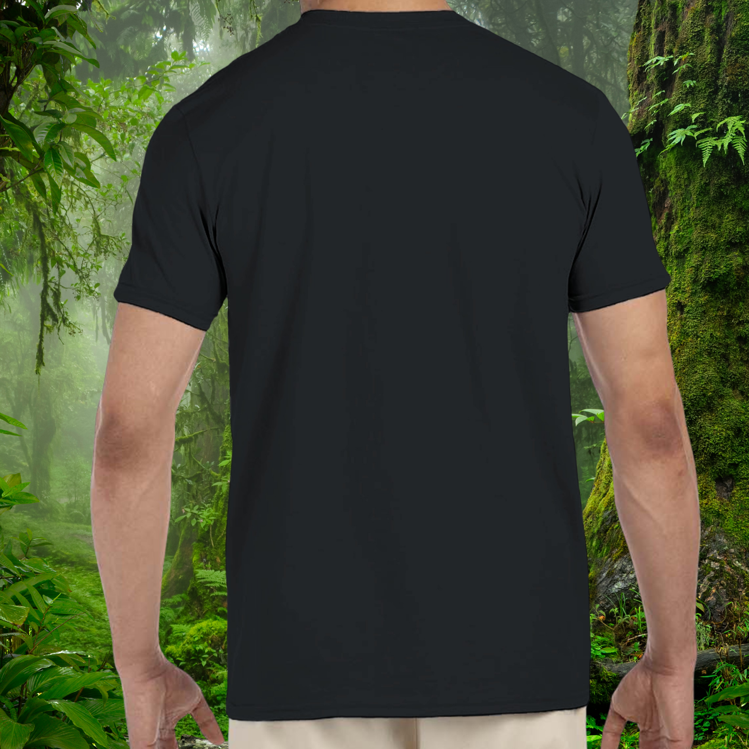 Back view of the black Bearded Dragon shirt from the Keeper Collection