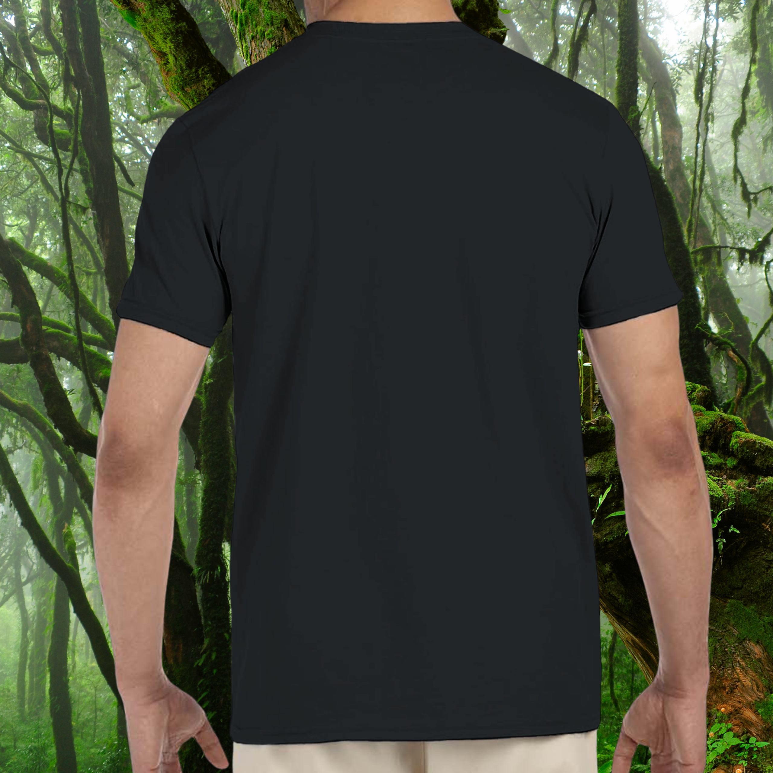 Back view of black Leopard Gecko Keeper shirt
