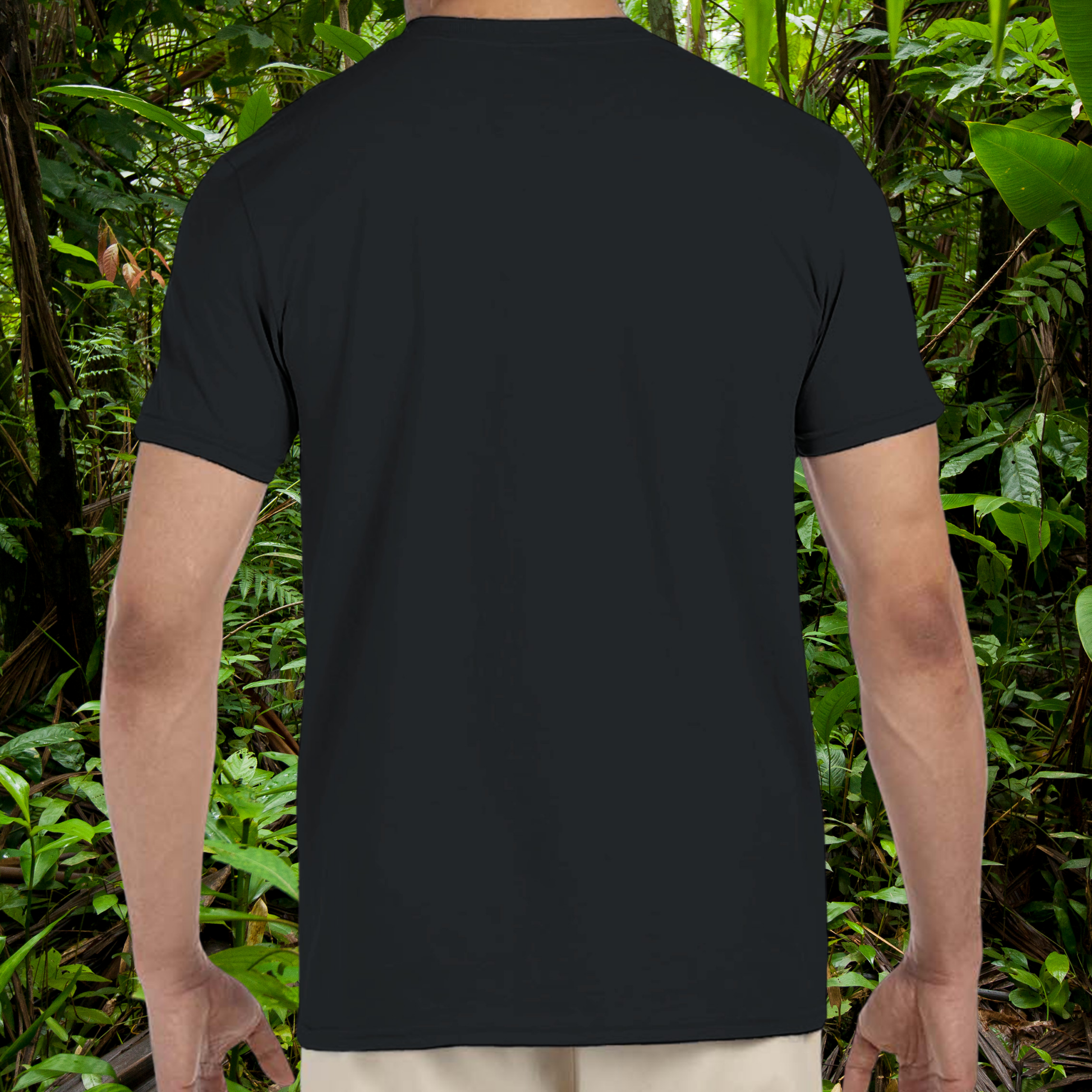 Back view of black Leopard Gecko Dad shirt