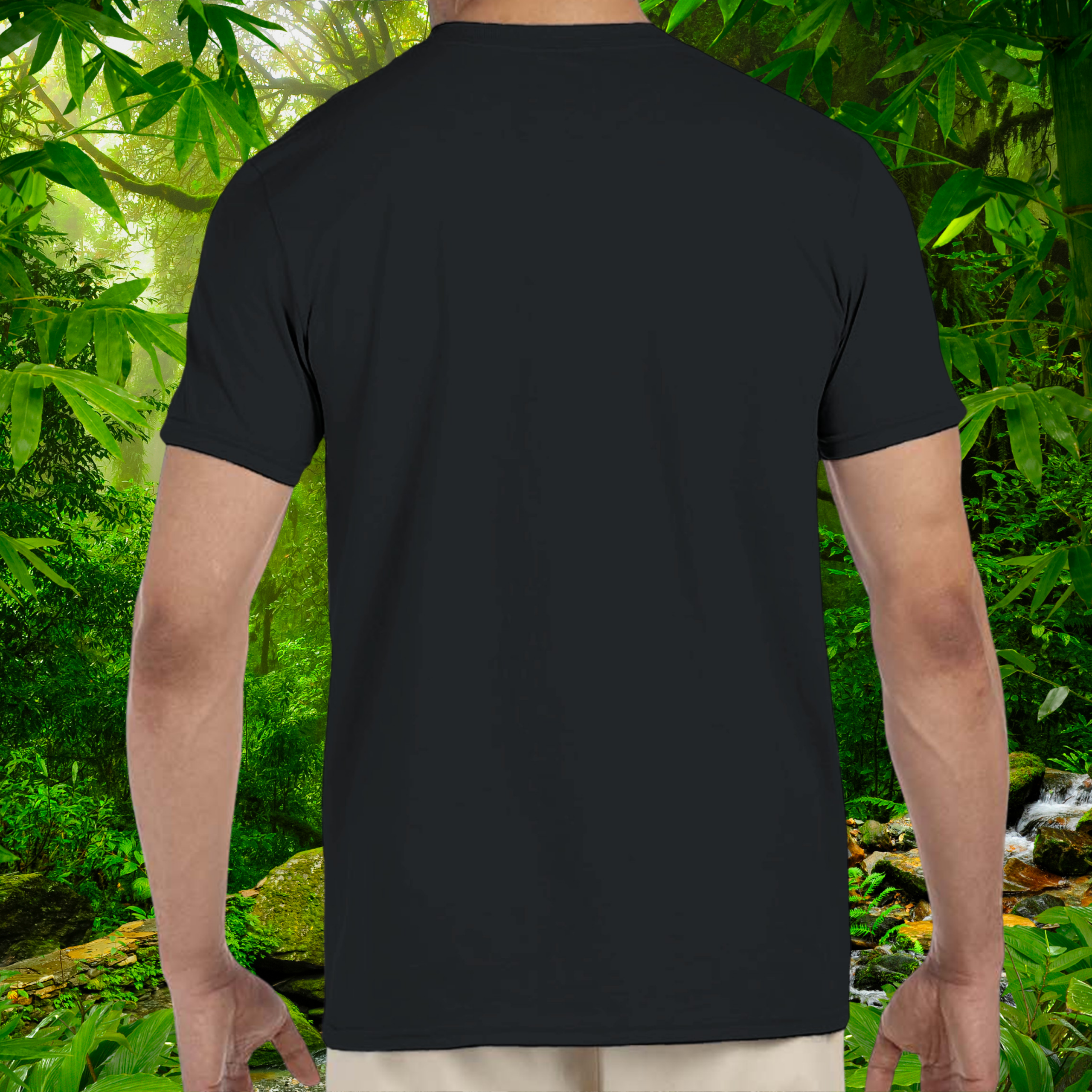 Back view of black Leopard Gecko Mom shirt