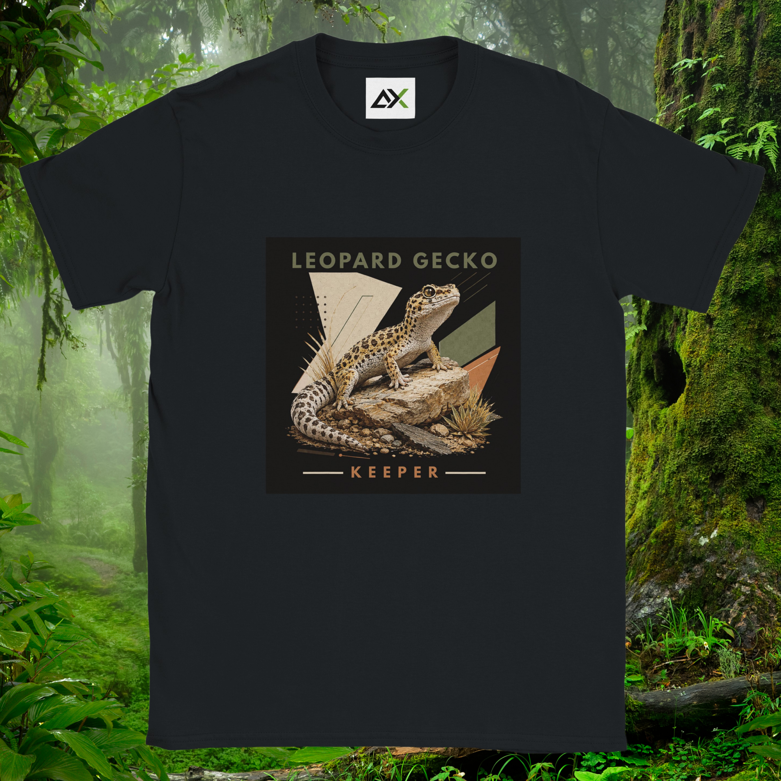 Black Leopard Gecko shirt from the Keeper Collection