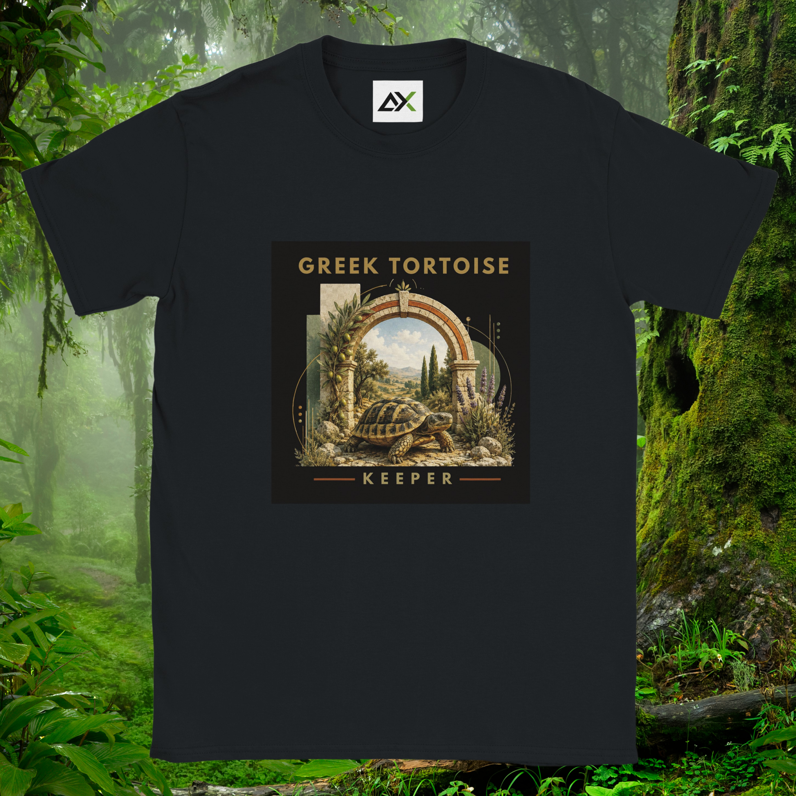 Black Greek Tortoise shirt from the Keeper Collection