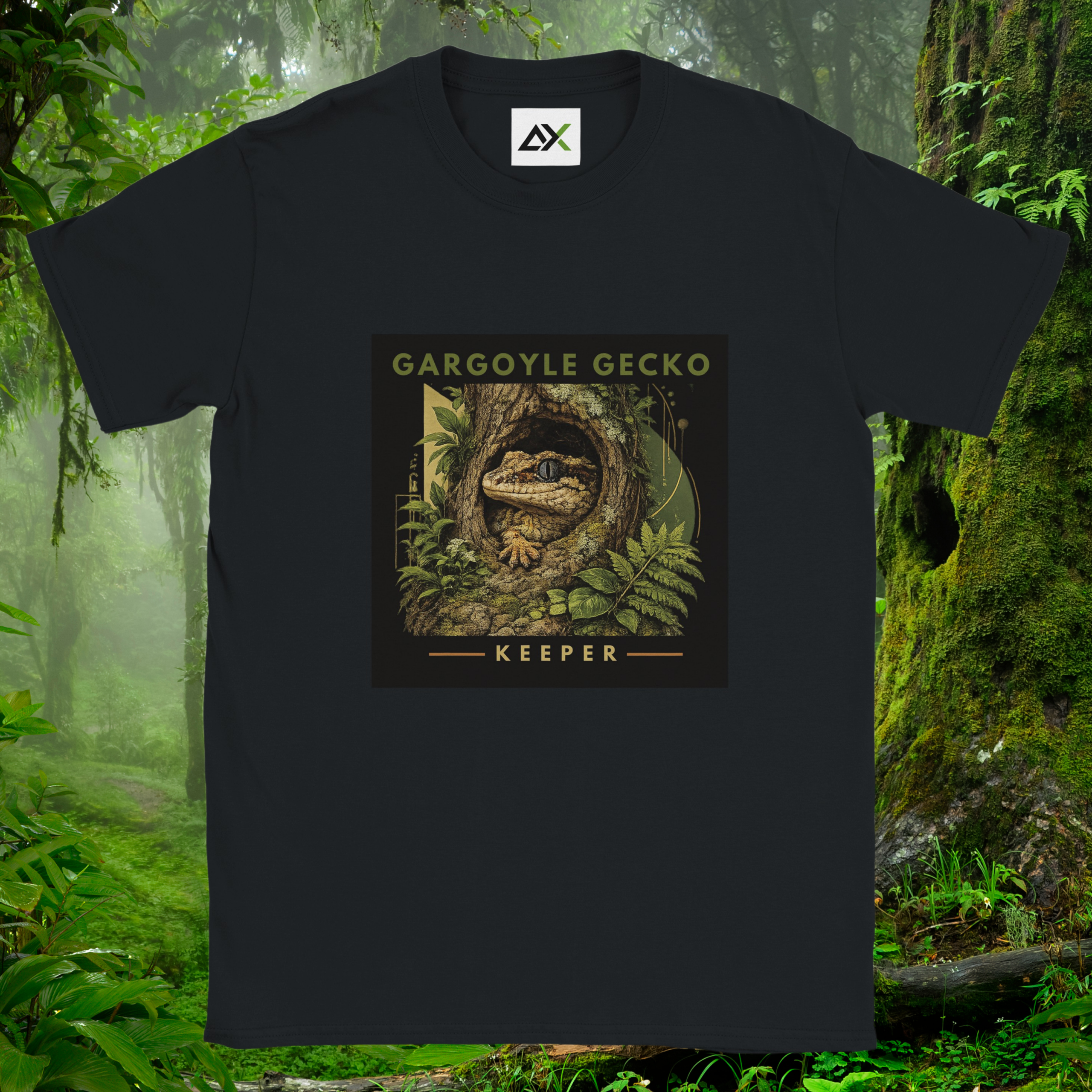Black Gargoyle Gecko shirt from the Keeper Collection