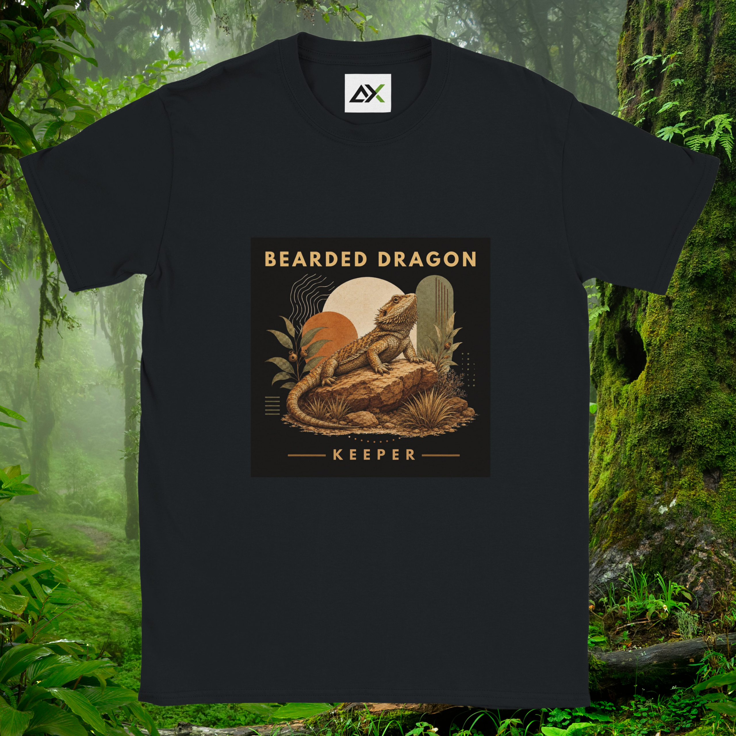Black Bearded Dragon shirt from the Keeper Collection