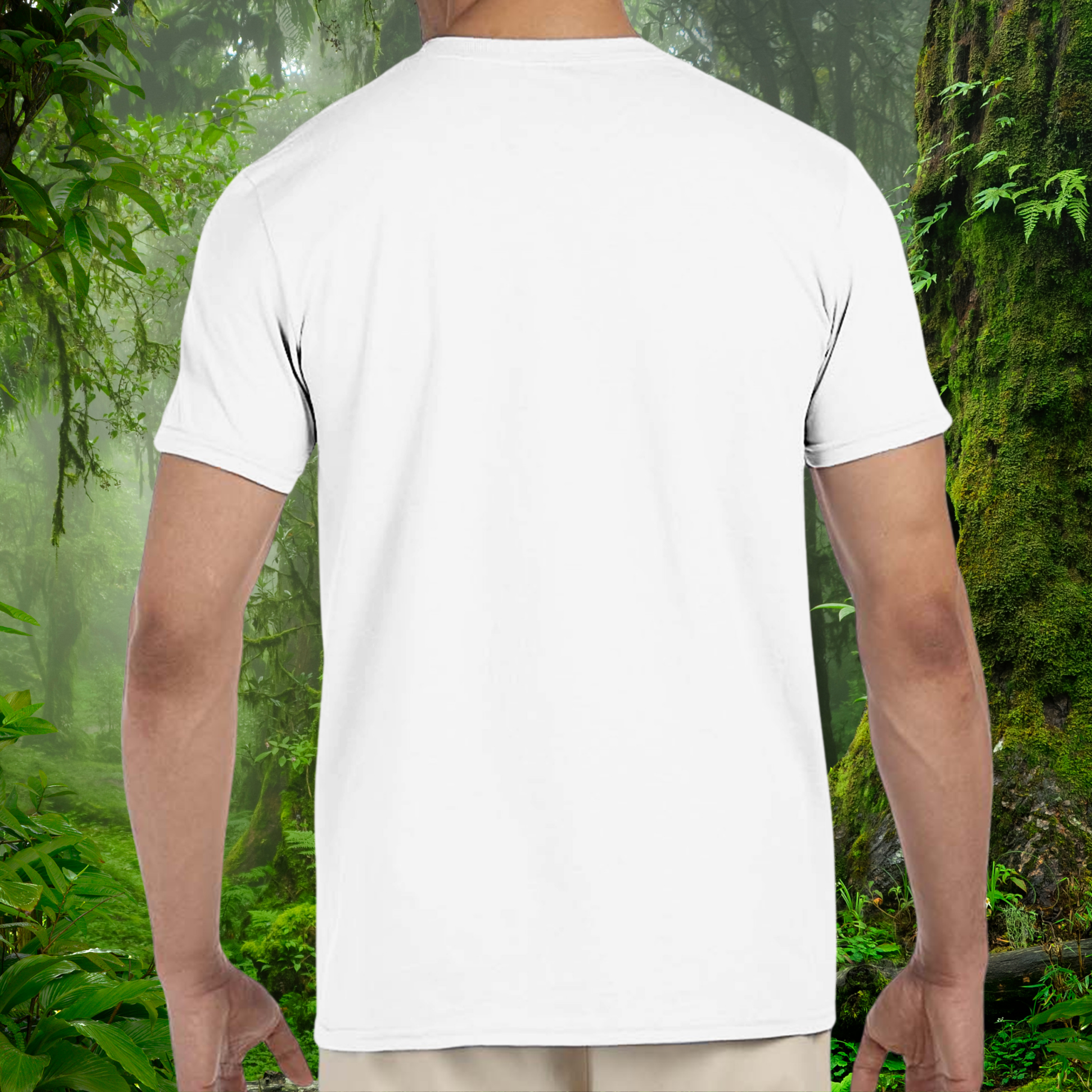 Back view of the white Greek Tortoise shirt from the Keeper Collection