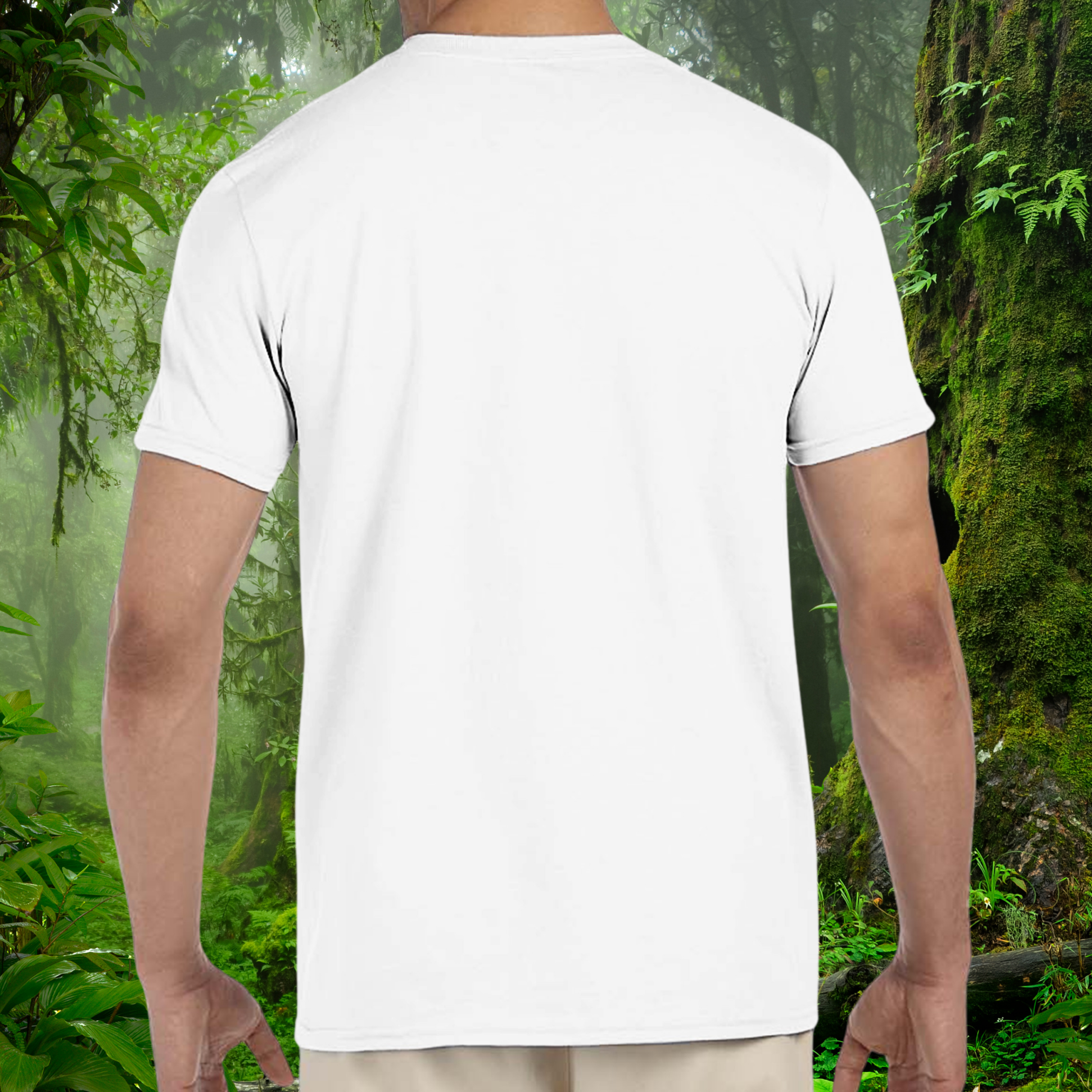 Back view of the white Corn Snake shirt from the Keeper Collection