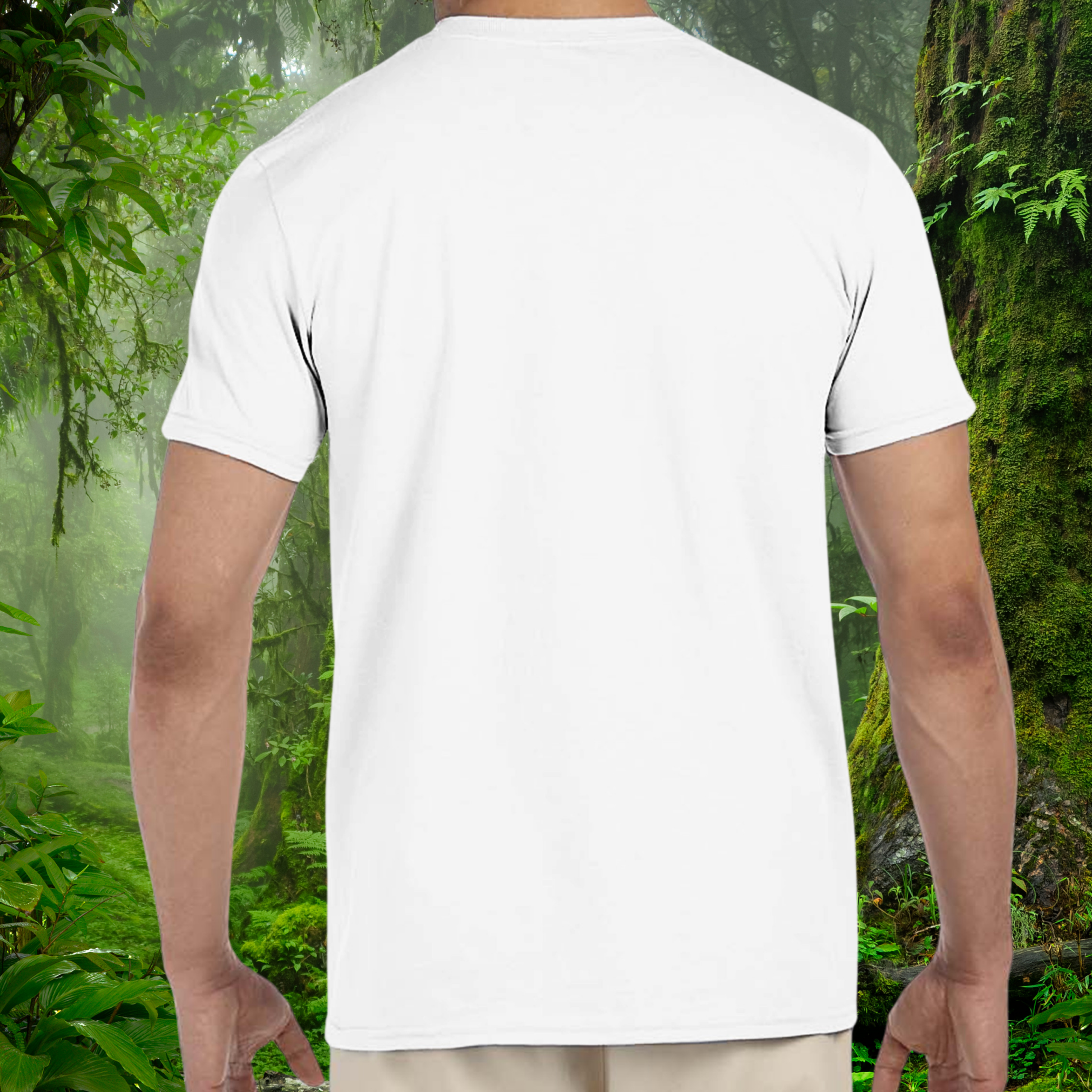 Back view of the white Ball Python shirt from the Keeper Collection