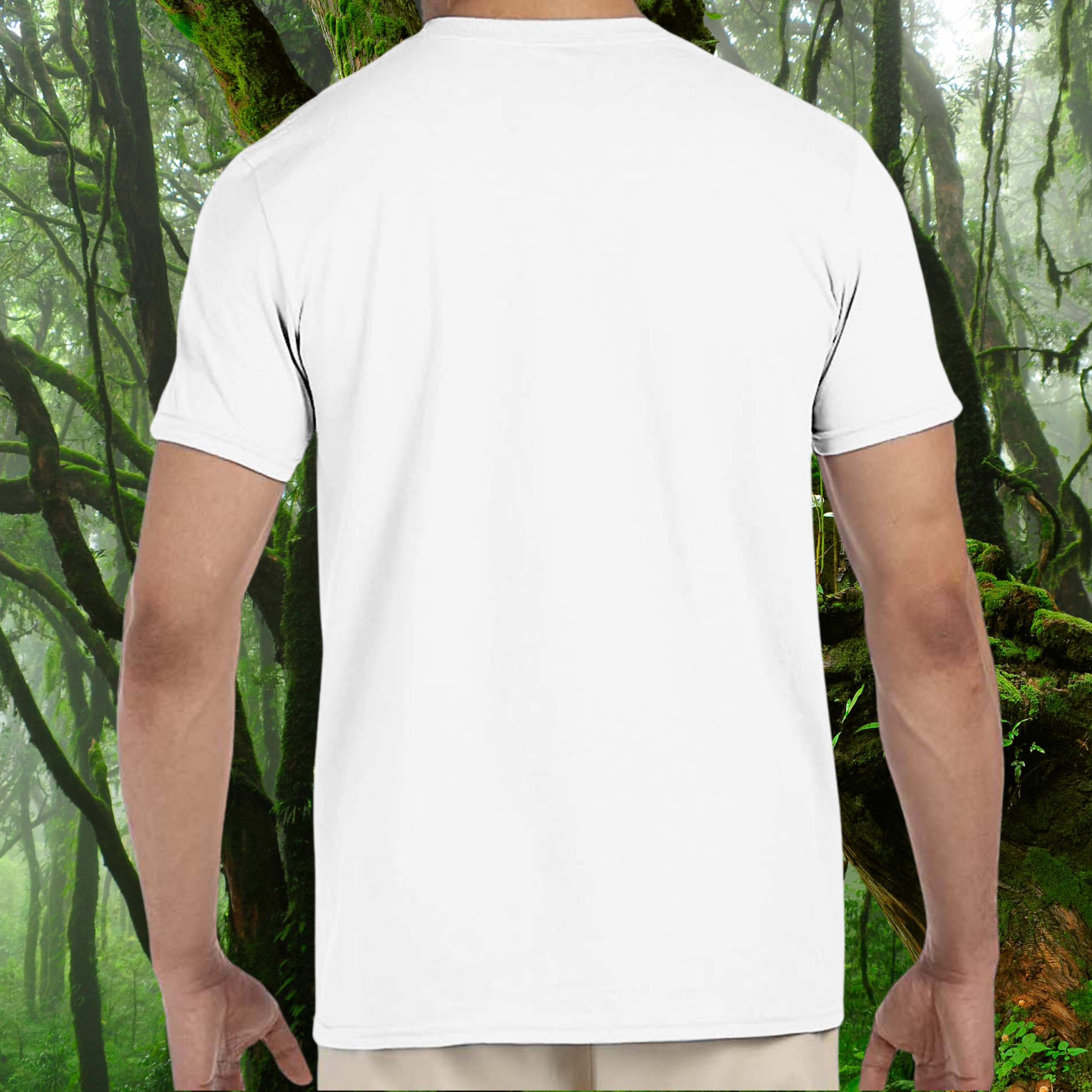 Back view of white Leopard Gecko Keeper shirt