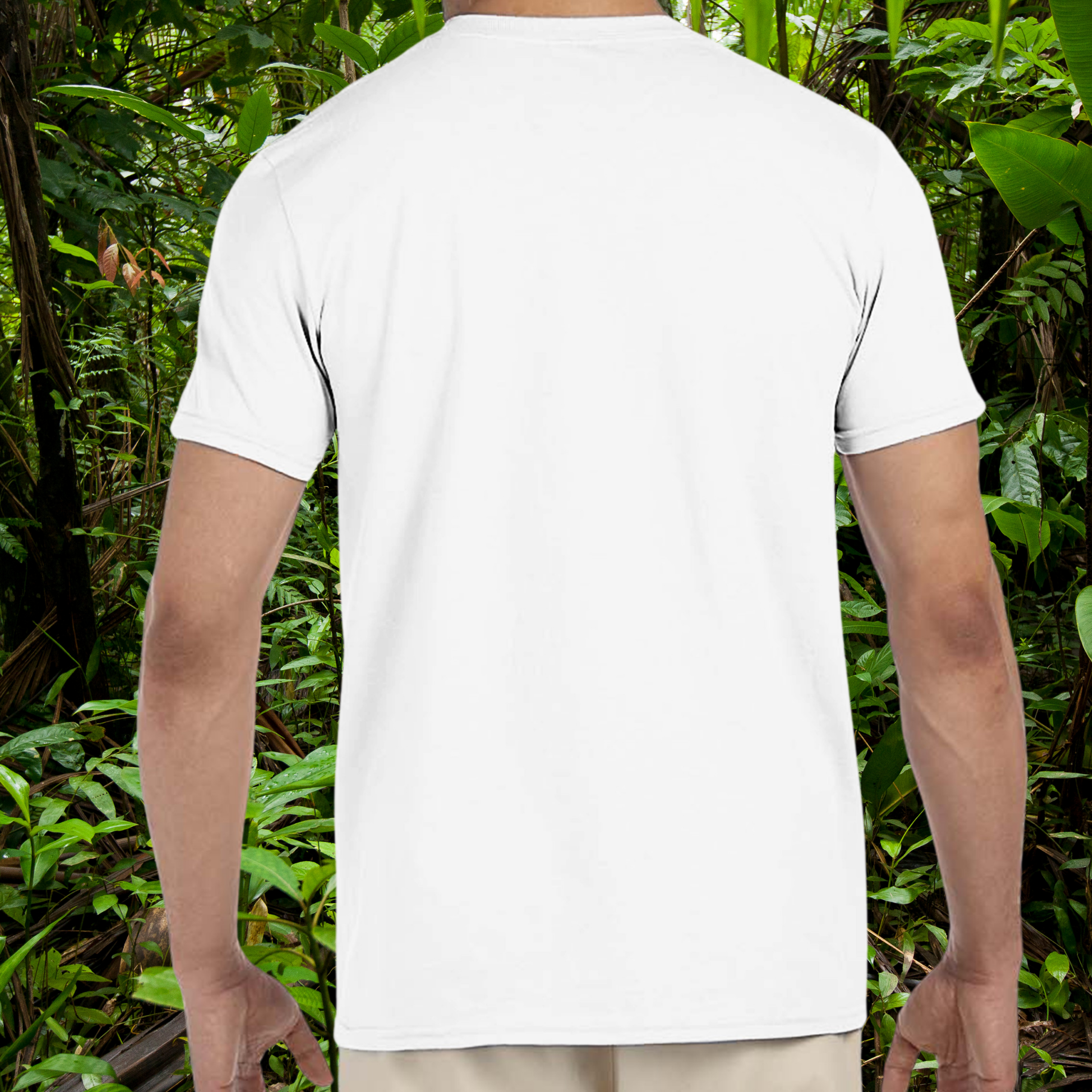 Back view of white Leopard Gecko Dad shirt