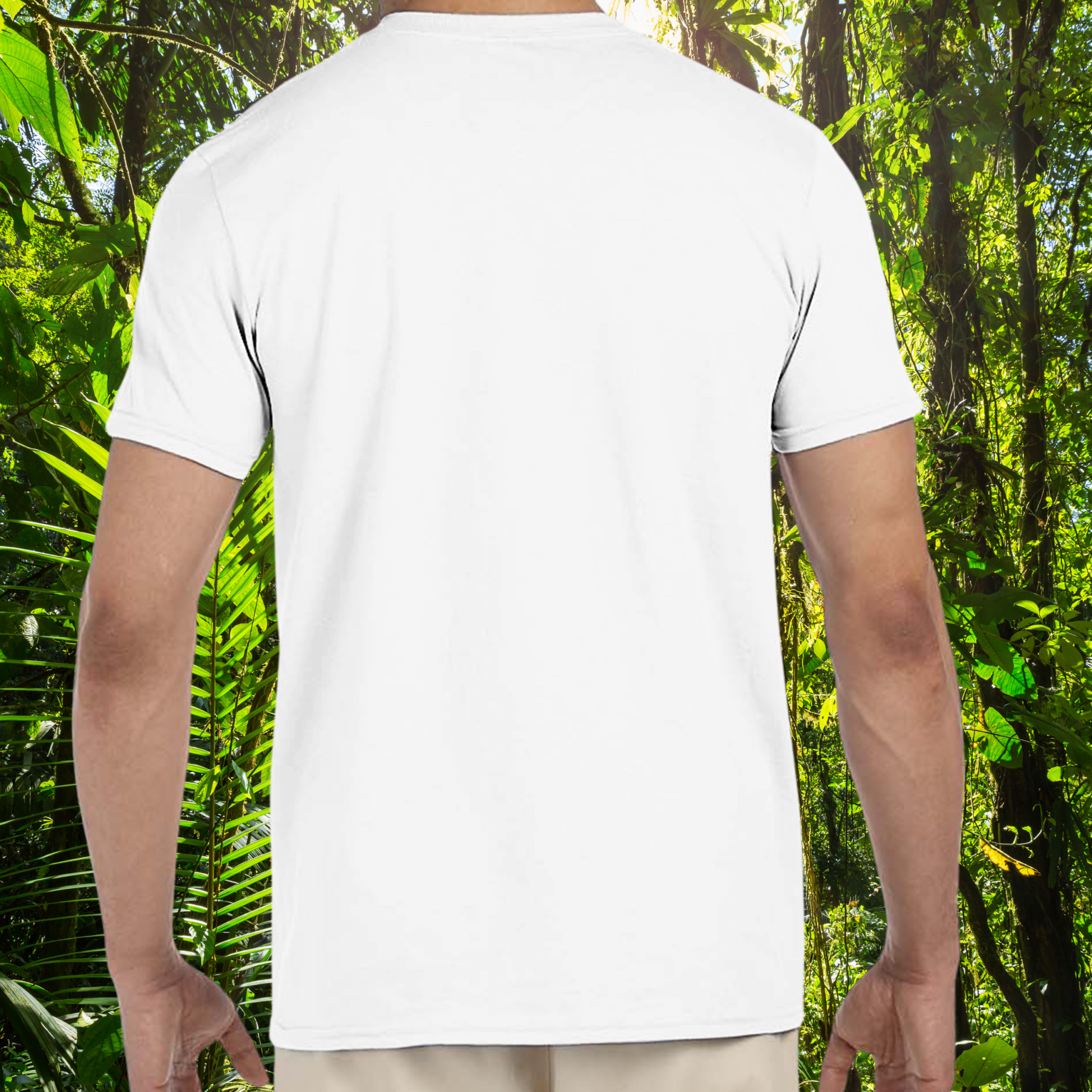 Back view of white Leopard Gecko Breeder shirt
