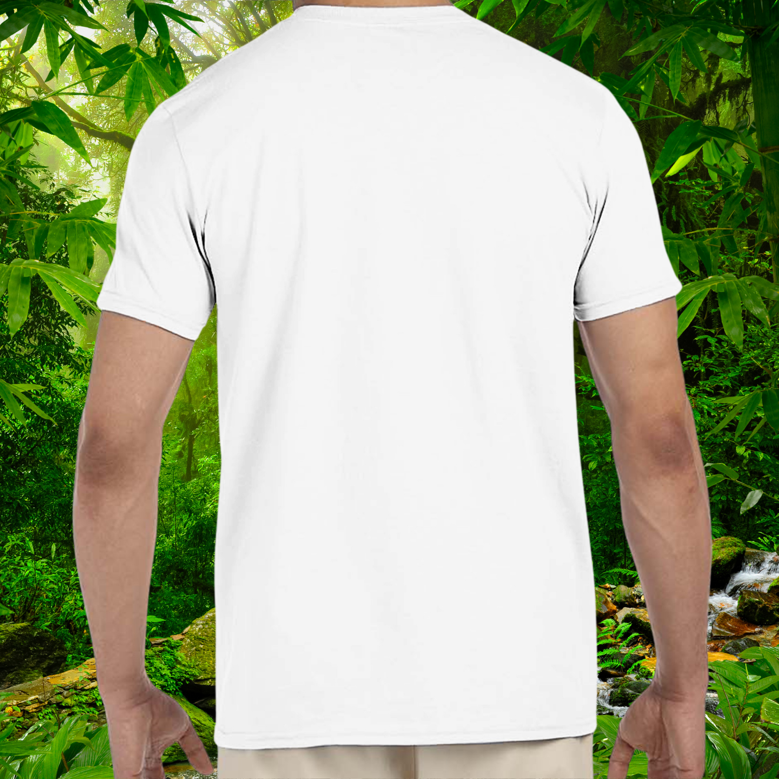 Back view of white Leopard Gecko Mom shirt